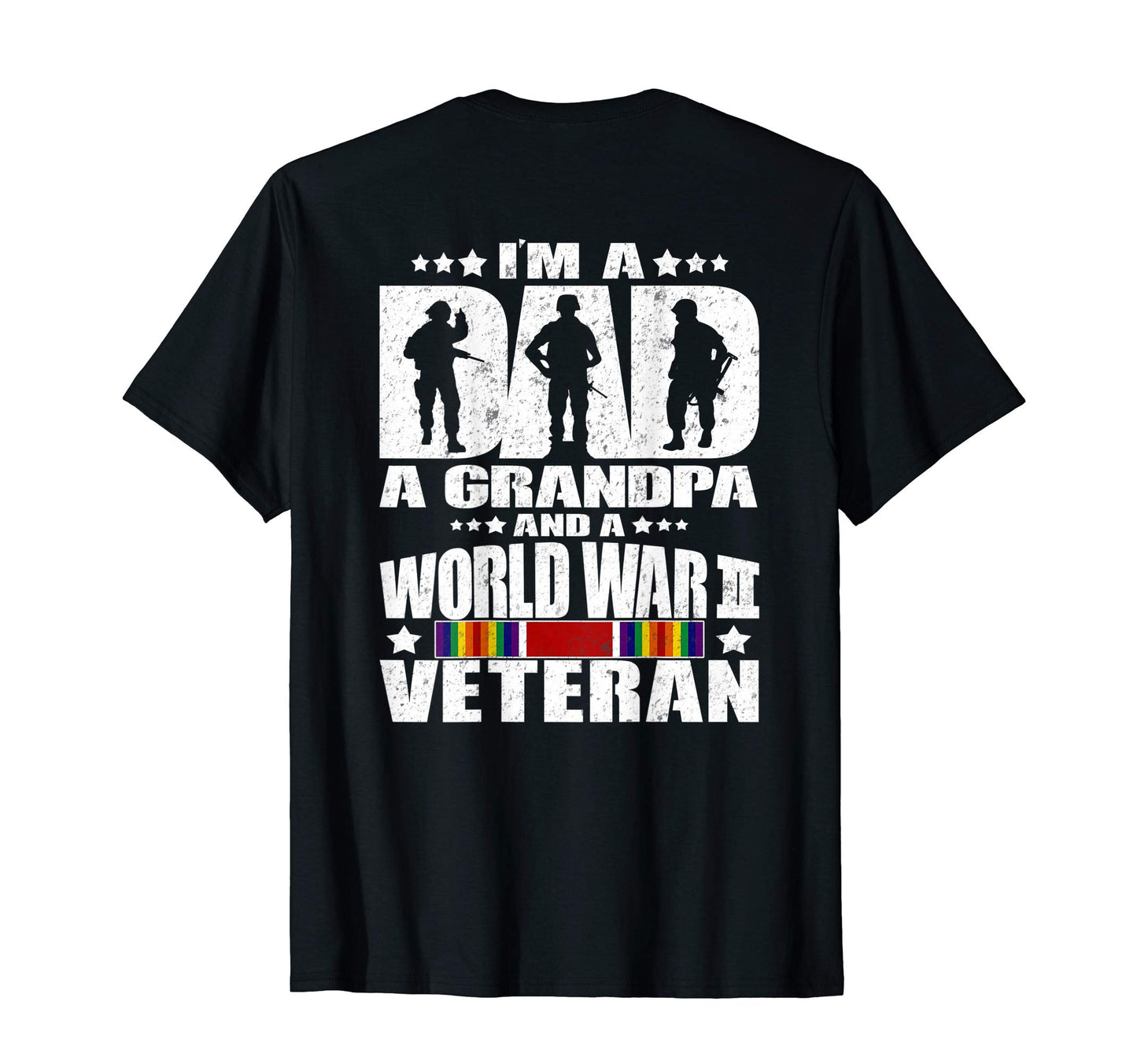 Mens Dad Grandpa World War 2 Veteran T-Shirt - Minimalist Print Men Women - T-Shirt, Sweatshirt, Hoodie