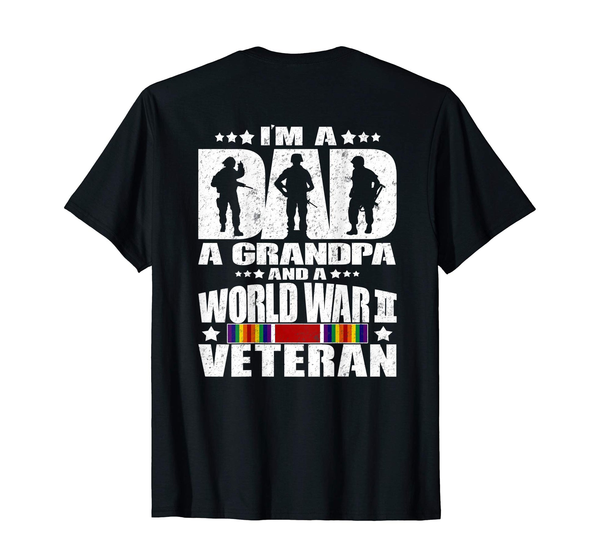 Mens Dad Grandpa World War 2 Veteran T-Shirt - Minimalist Print Men Women - T-Shirt, Sweatshirt, Hoodie