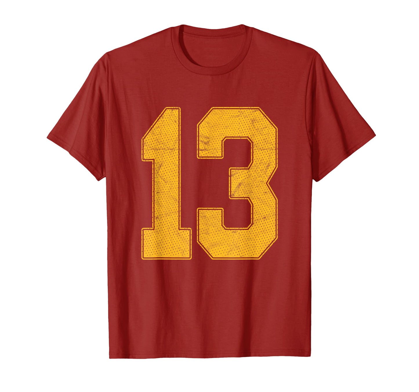 Number 13 Numbered Uniform Sports Team T-Shirt - Unique Graphic Men Women - T-Shirt, Sweatshirt, Hoodie
