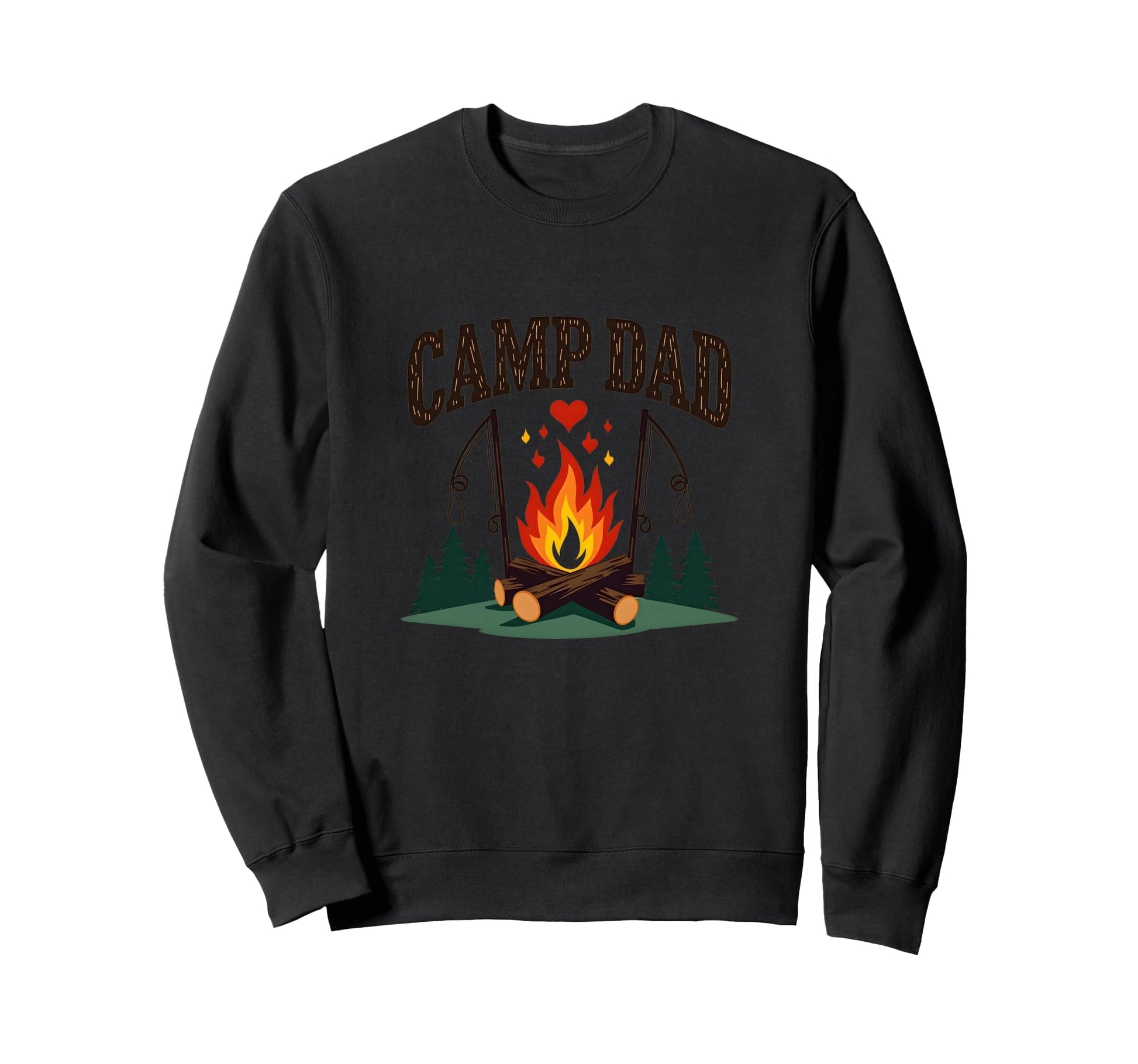 Camp Dad Outdoor Adventure Campfire Sweatshirt - Unique Graphic Unisex - T-Shirt, Sweatshirt, Hoodie