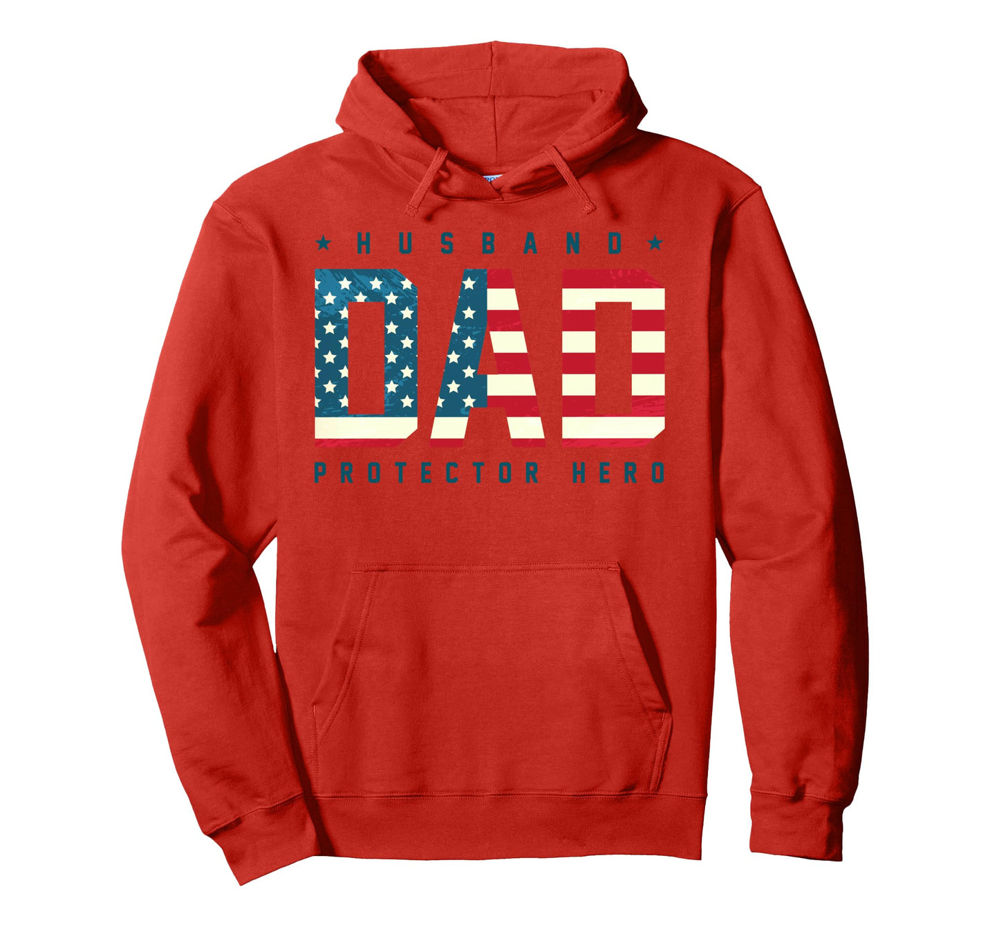 Husband Daddy Protector Hero Fathers Hoodie - Casual Everyday Wear Unisex - T-Shirt, Sweatshirt, Hoodie