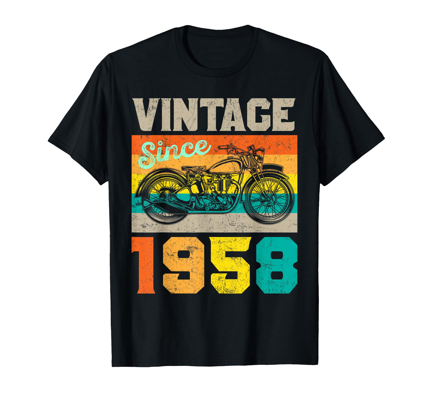 Since 1958 Motorcycle Biker Grandpa Dad T-Shirt - Graphic Print Unisex - T-Shirt, Sweatshirt, Hoodie