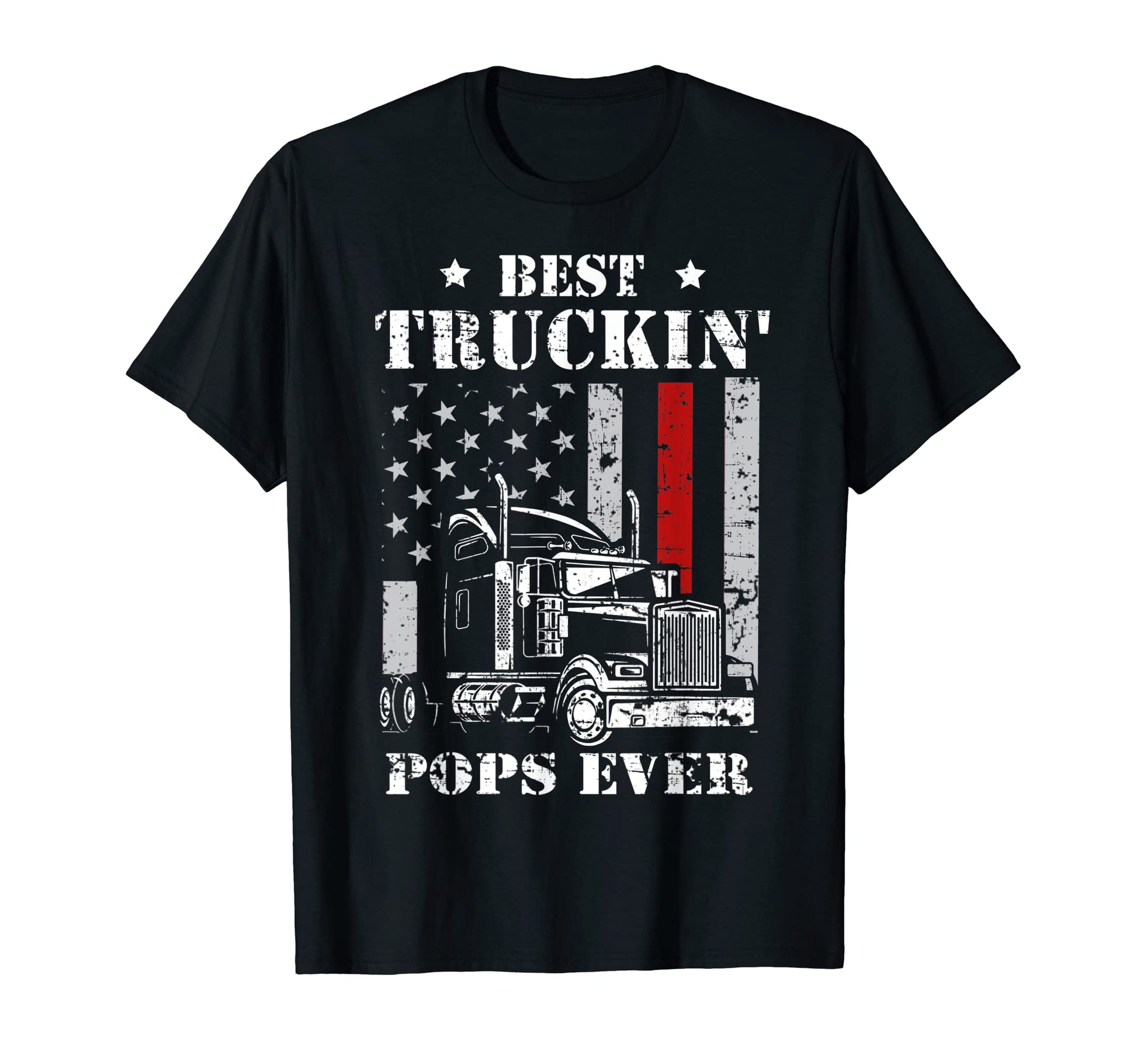 Mens Best Truckin Pops Ever Flag Fathers T-Shirt - Streetwear Style Unisex - T-Shirt, Sweatshirt, Hoodie