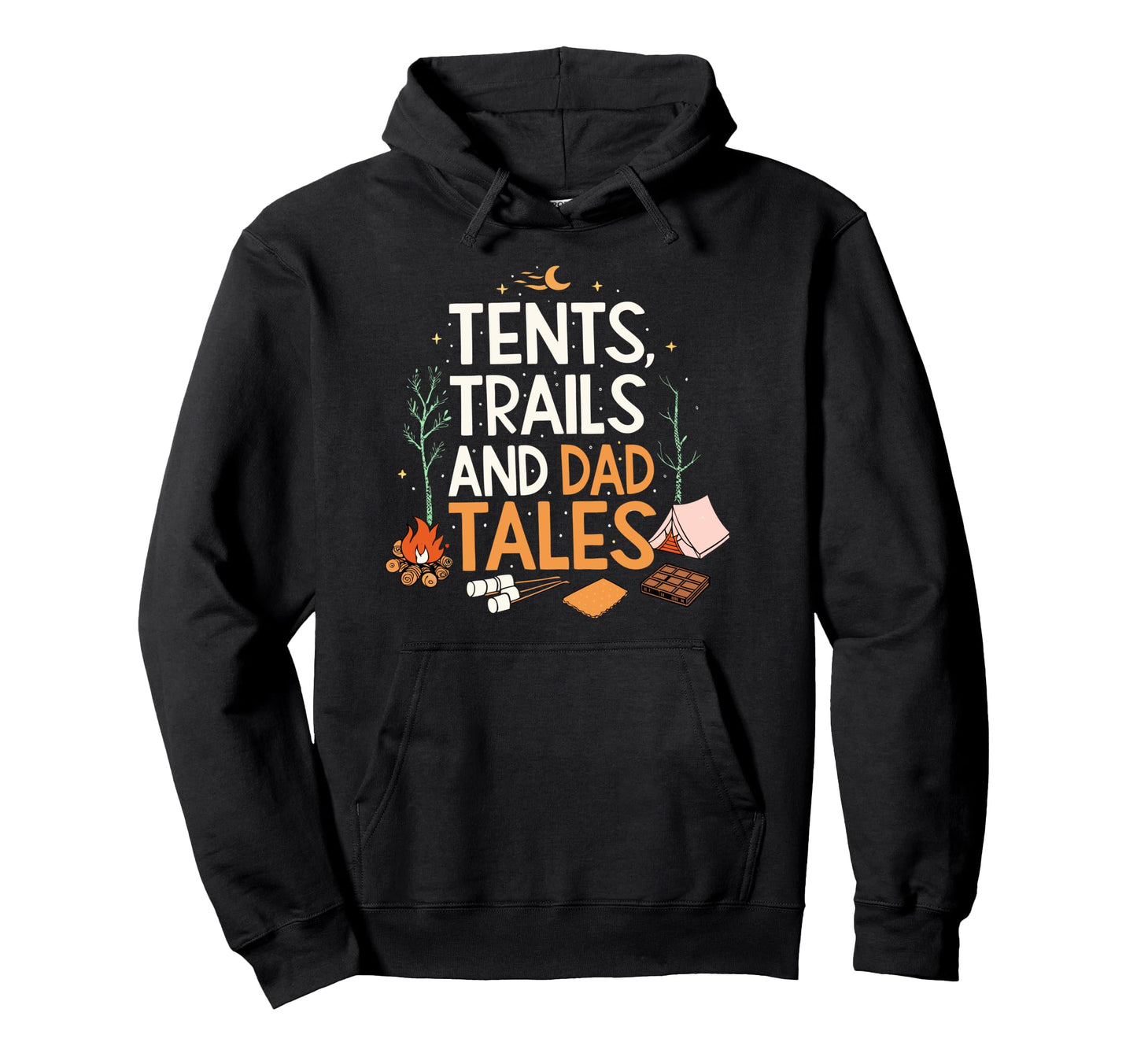 Happy Fathers Day Campfire Nature Hoodie - Streetwear Style Unisex - T-Shirt, Sweatshirt, Hoodie