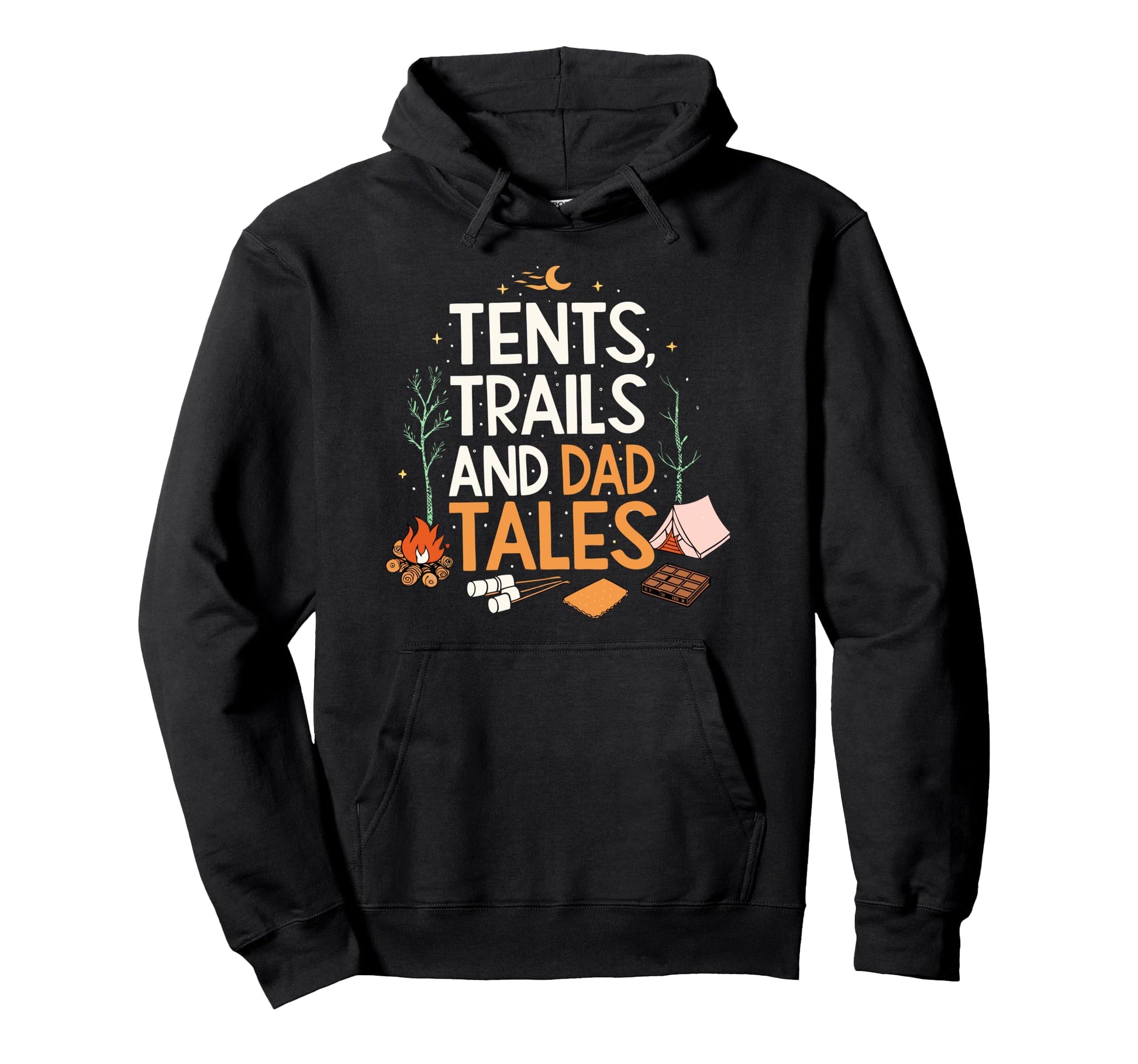 Happy Fathers Day Campfire Nature Hoodie - Streetwear Style Unisex - T-Shirt, Sweatshirt, Hoodie