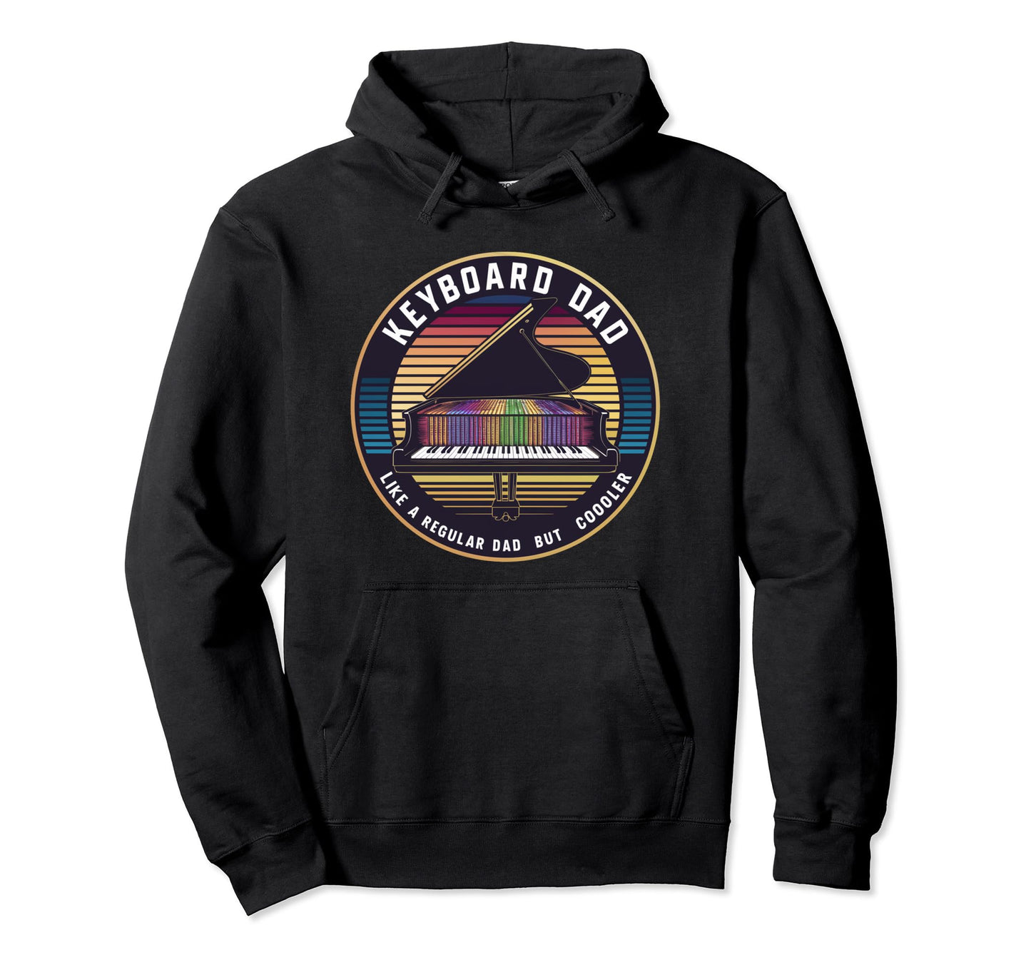 Keyboard Dad Like Normal Dad But Cooler Hoodie - Trendy Graphic for Adults - T-Shirt, Sweatshirt, Hoodie
