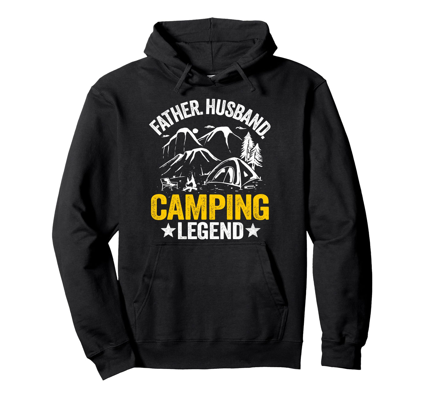 Father Husband Camping Legend Hoodie - Fun Novelty Design Men Women - T-Shirt, Sweatshirt, Hoodie