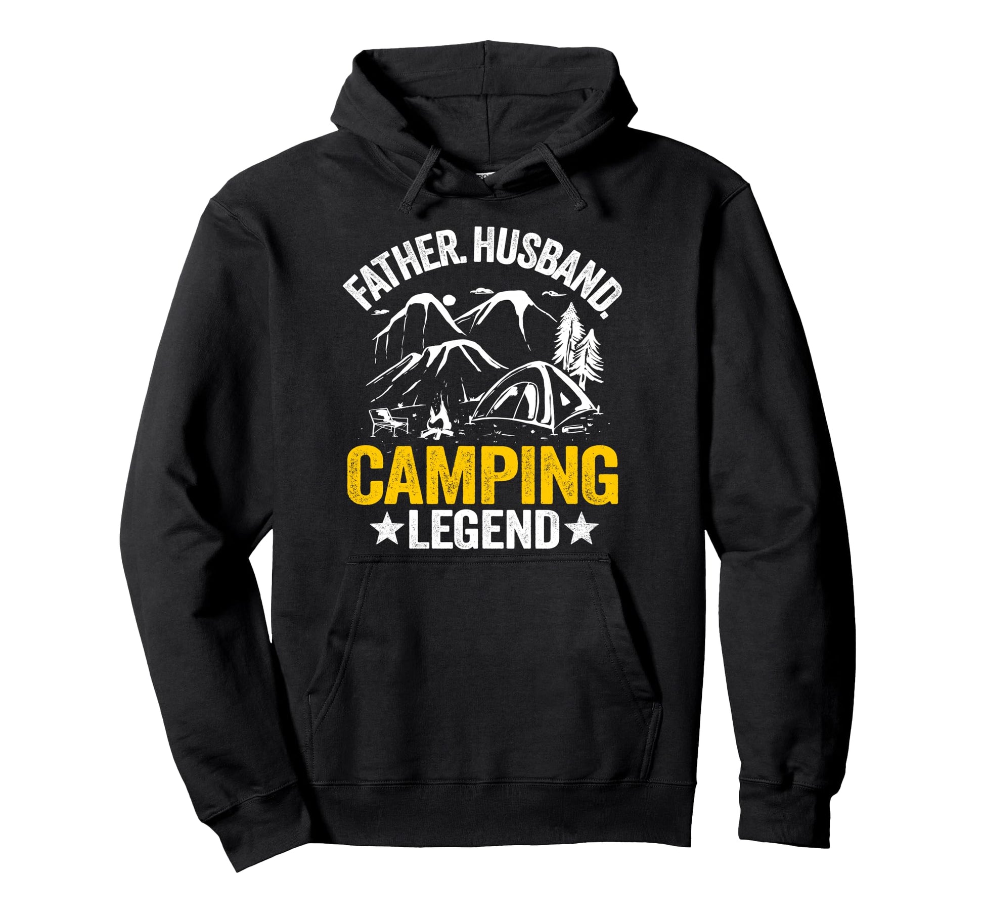 Father Husband Camping Legend Hoodie - Fun Novelty Design Men Women - T-Shirt, Sweatshirt, Hoodie