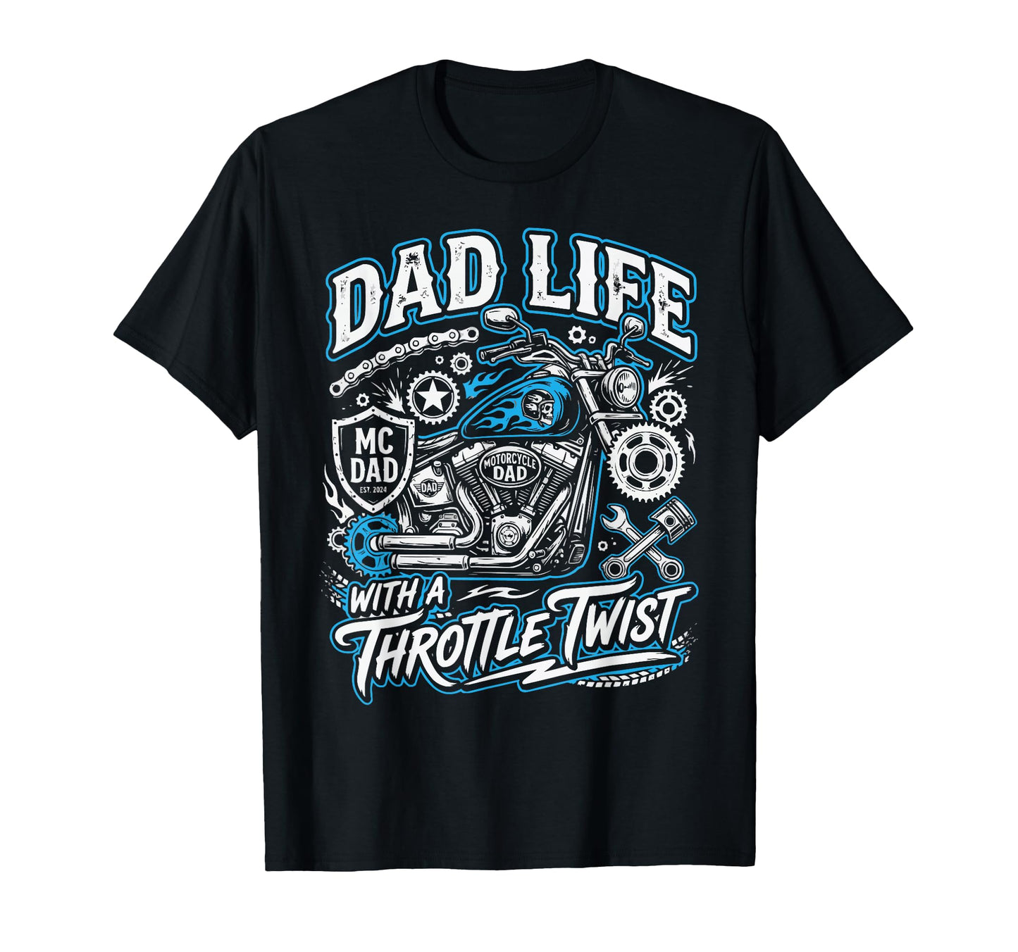 Motorcycle Dad Motorcyle Rider Daddy T-Shirt - Novelty Apparel Unisex - T-Shirt, Sweatshirt, Hoodie