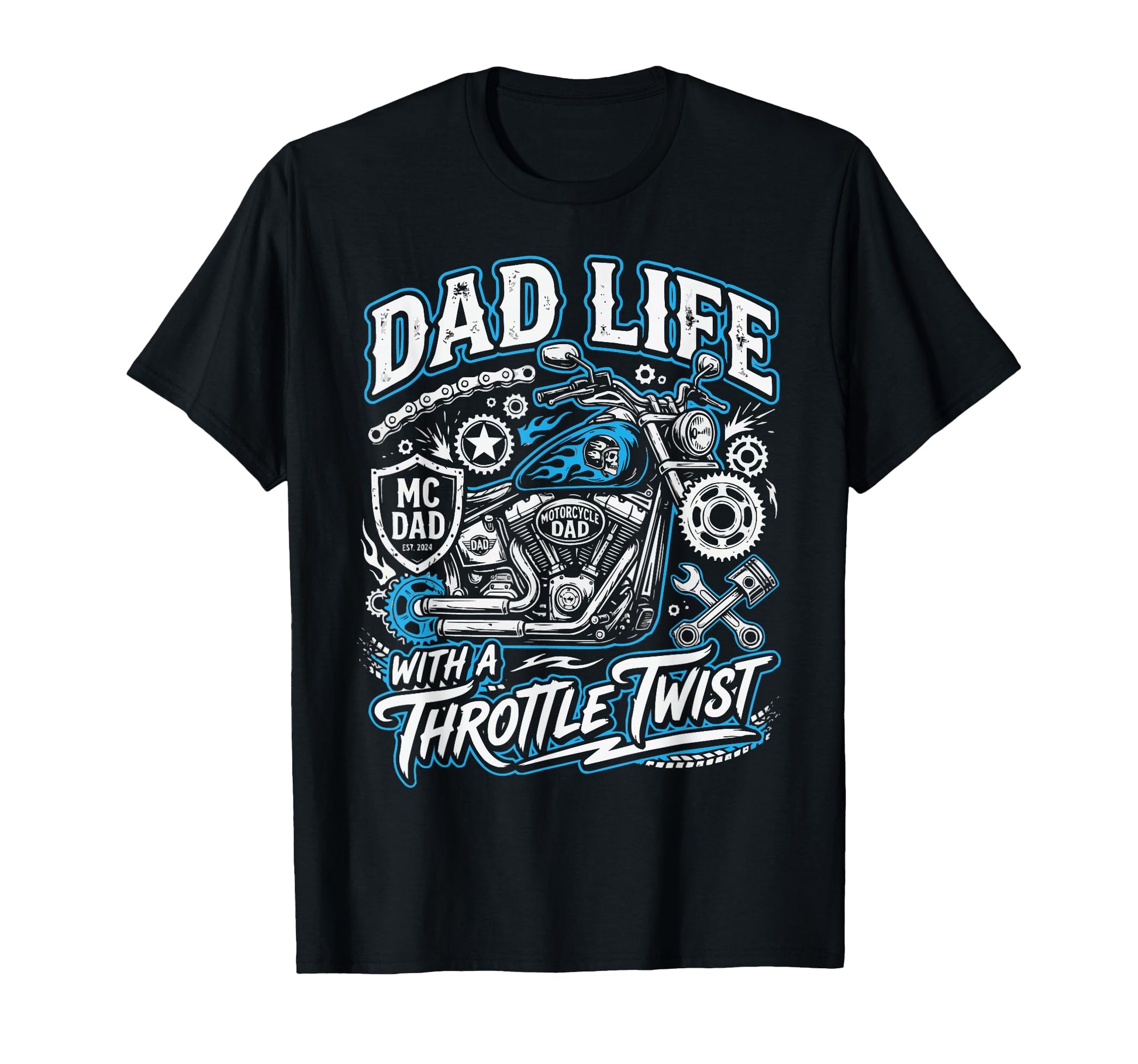 Motorcycle Dad Motorcyle Rider Daddy T-Shirt - Novelty Apparel Unisex - T-Shirt, Sweatshirt, Hoodie