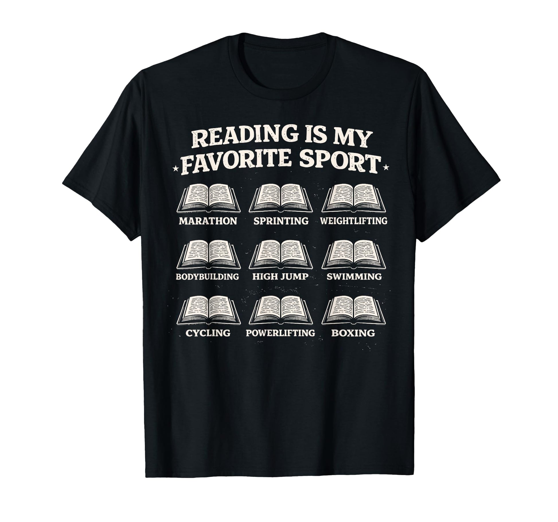 Reading Is My Favorite Sport Funny Book T-Shirt - Graphic Print Unisex - T-Shirt, Sweatshirt, Hoodie