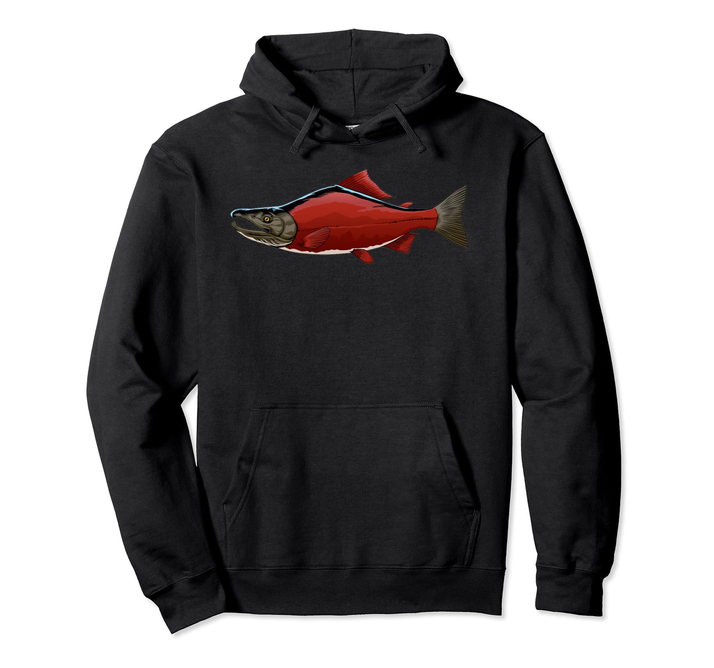 Salmon Fishing Nature Outdoor Hike Hoodie - Novelty Apparel for Adults - T-Shirt, Sweatshirt, Hoodie