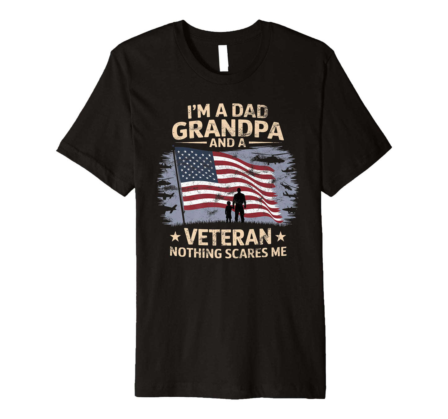 Mens Dad Grandpa Veteran American T-Shirt - Casual Everyday Wear Men Women - T-Shirt, Sweatshirt, Hoodie