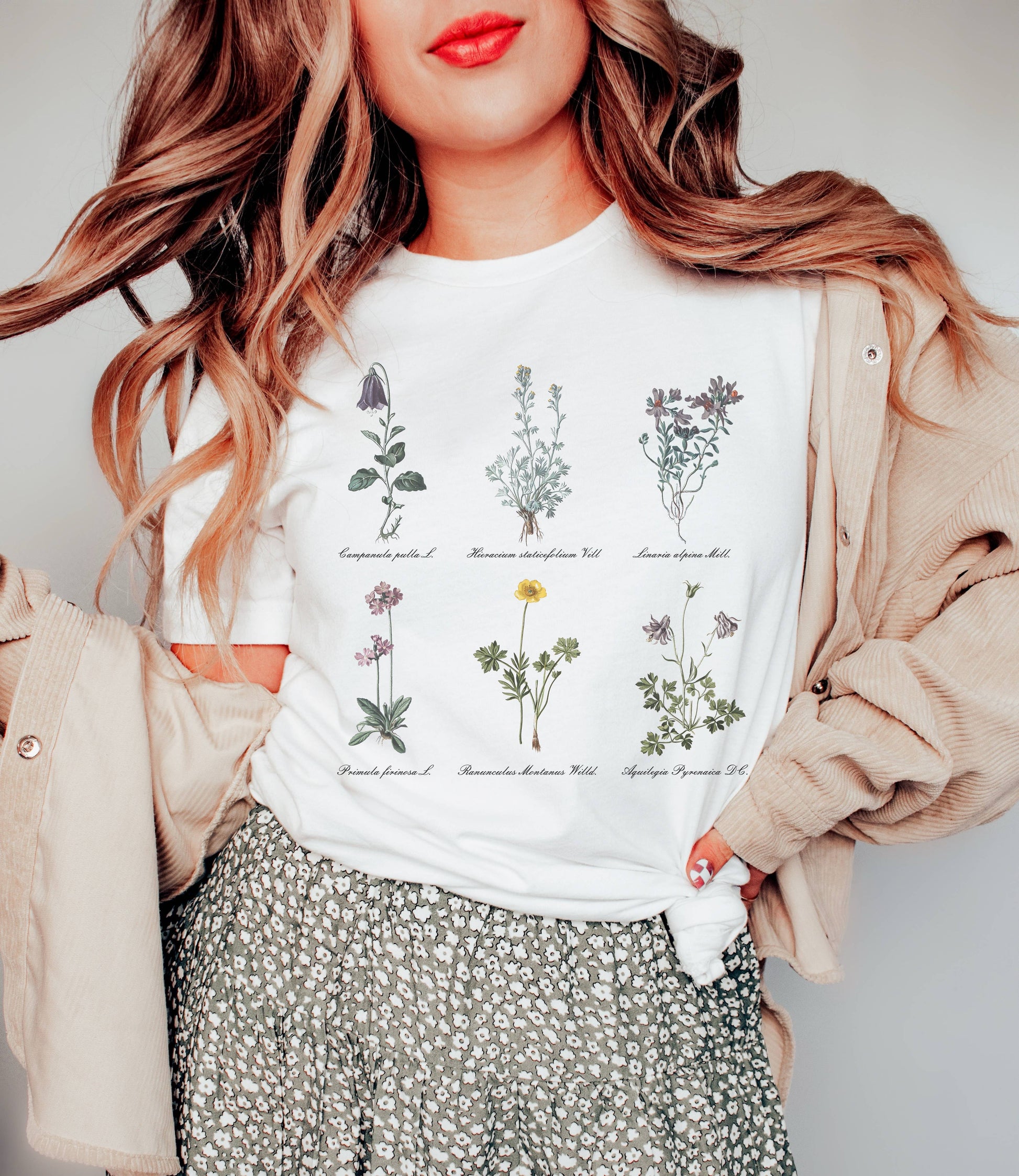 Dainty Wildflower Tee | Botanical Tshirt Unisex T-shirt, Sweatshirt, Hoodie, Long Sleeve Tee - T-Shirt, Sweatshirt, Hoodie
