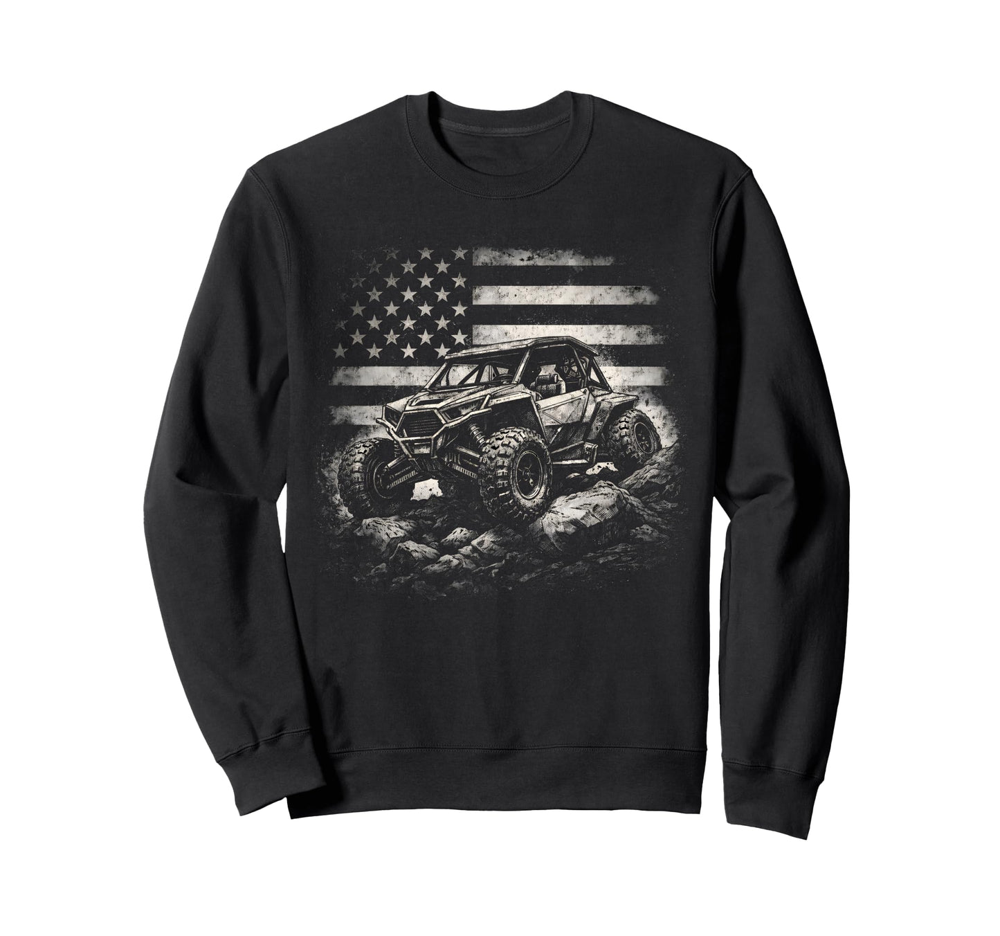 Patriotic Utv Sxs Side Side Sweatshirt - Casual Everyday Wear for Adults - T-Shirt, Sweatshirt, Hoodie