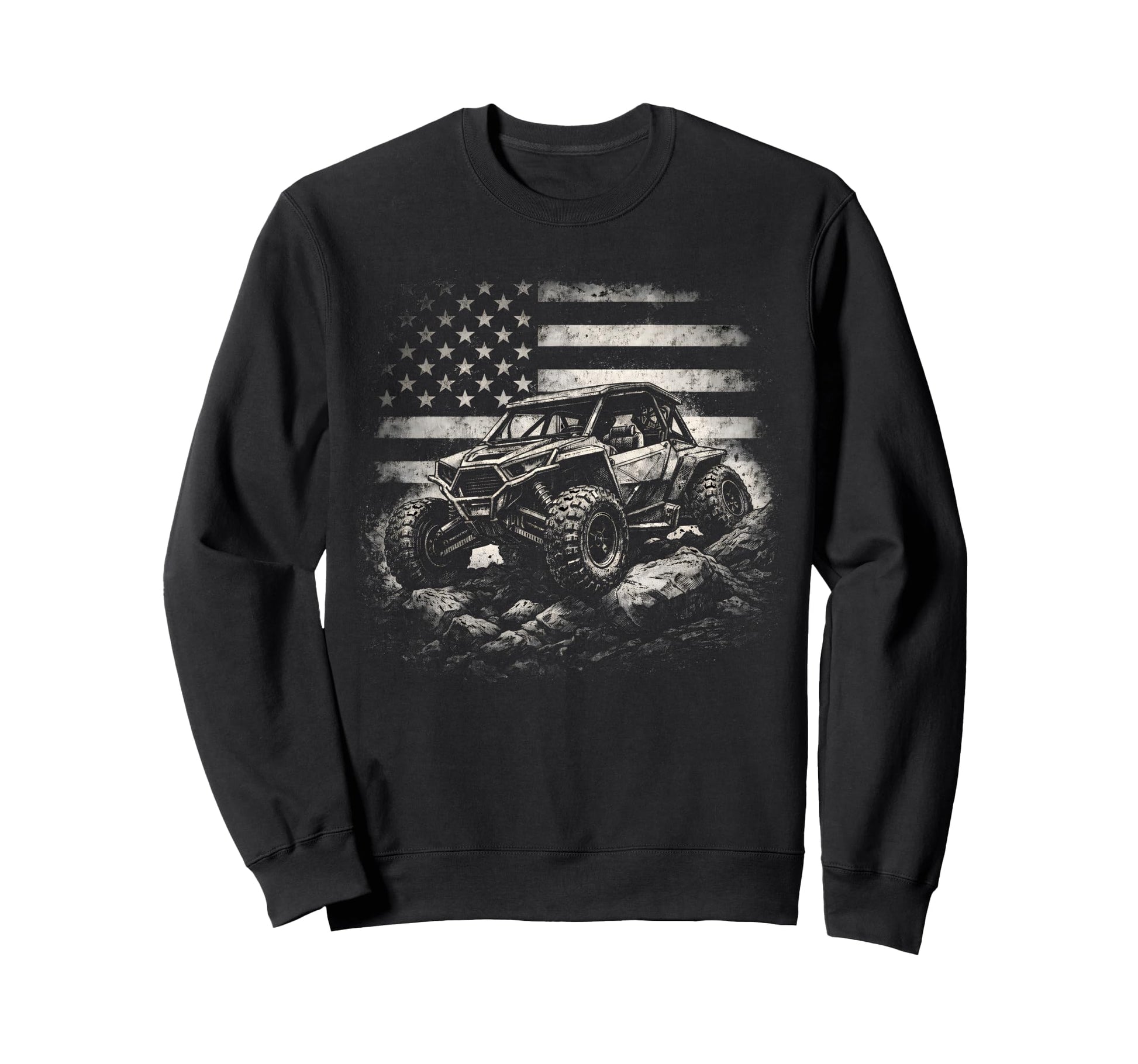 Patriotic Utv Sxs Side Side Sweatshirt - Casual Everyday Wear for Adults - T-Shirt, Sweatshirt, Hoodie