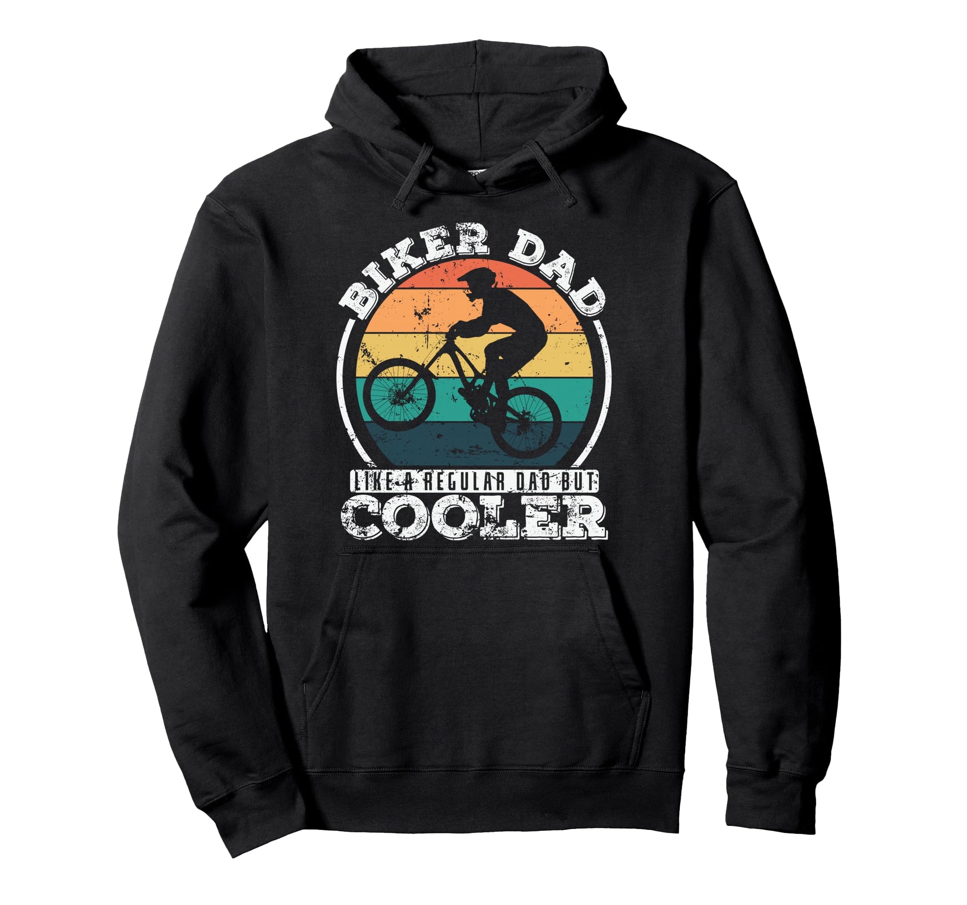Biker Dad Like Regular Dad But Cooler Hoodie - Trendy Graphic Unisex - T-Shirt, Sweatshirt, Hoodie