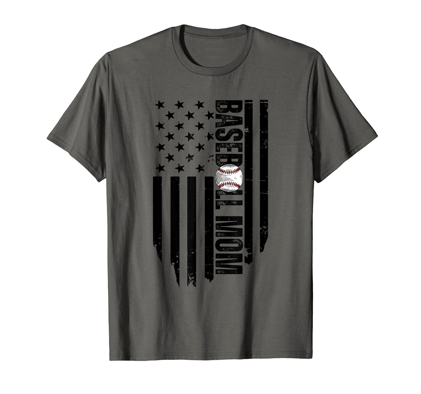 Baseball Mom Usa Flag Baseball Mama T-Shirt - Custom Art Print Men Women - T-Shirt, Sweatshirt, Hoodie