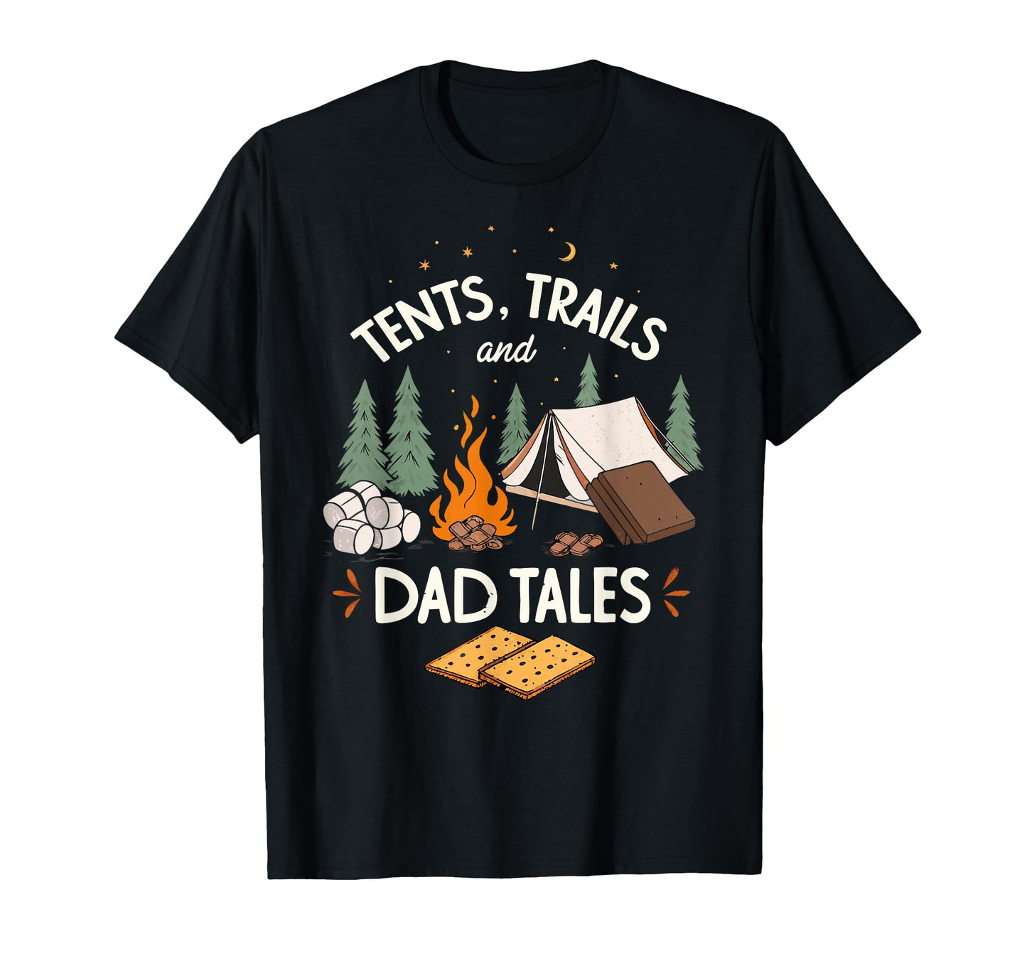 Happy Fathers Day Camping Hiking Family T-Shirt - Novelty Apparel Unisex - T-Shirt, Sweatshirt, Hoodie