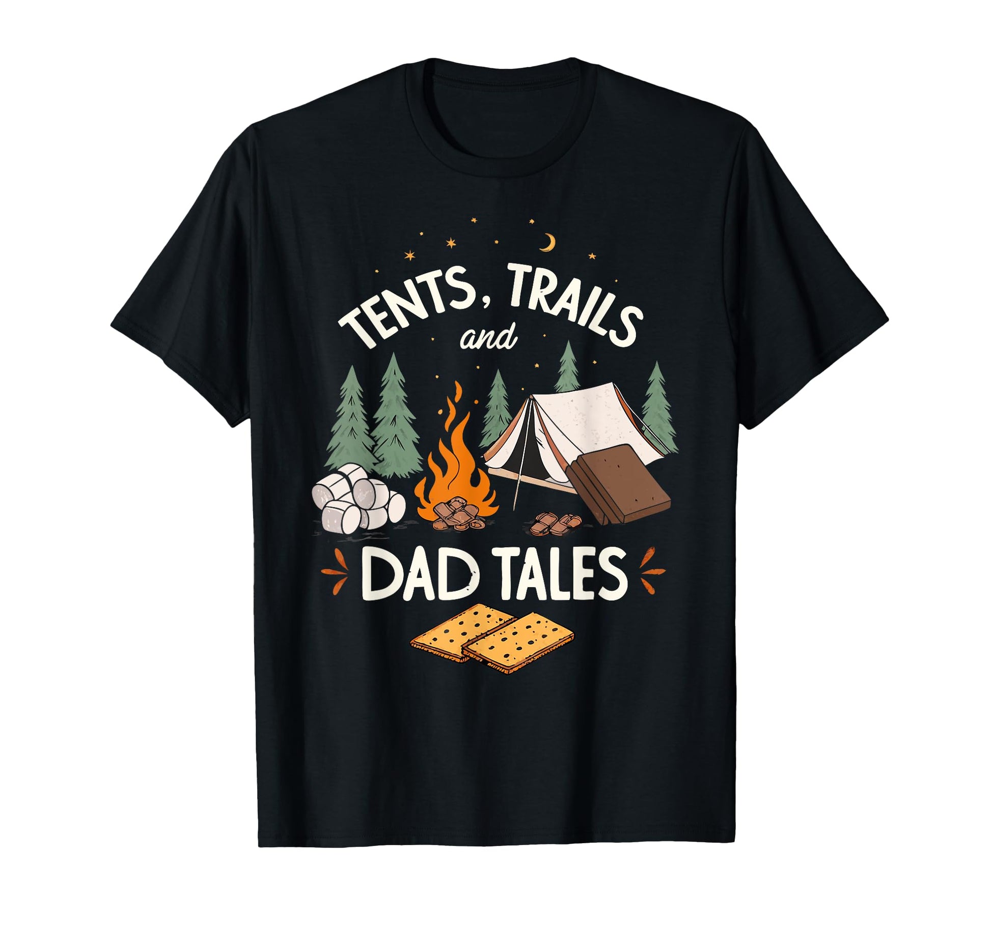 Happy Fathers Day Camping Hiking Family T-Shirt - Novelty Apparel Unisex - T-Shirt, Sweatshirt, Hoodie