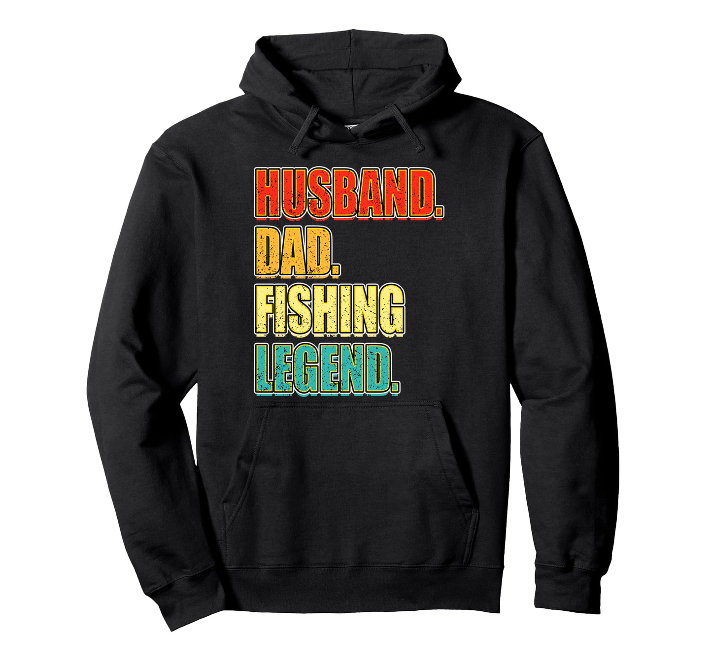 Husband Dad Fishing Legend Fathers Day Hoodie - Custom Art Print for Adults - T-Shirt, Sweatshirt, Hoodie