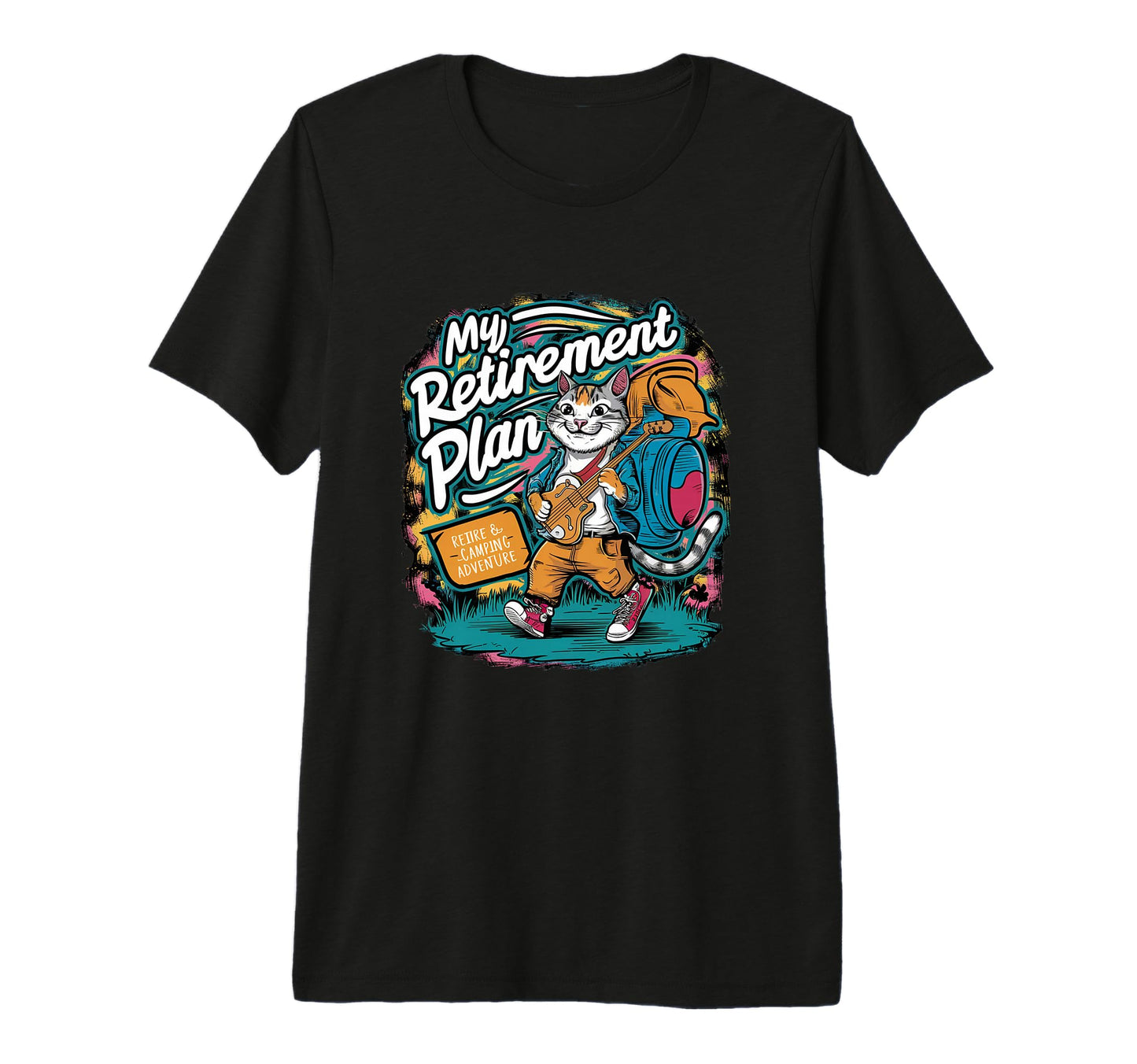 My Retirement Plan Funny Musician Cat T-Shirt - Aesthetic Graphic Unisex - T-Shirt, Sweatshirt, Hoodie