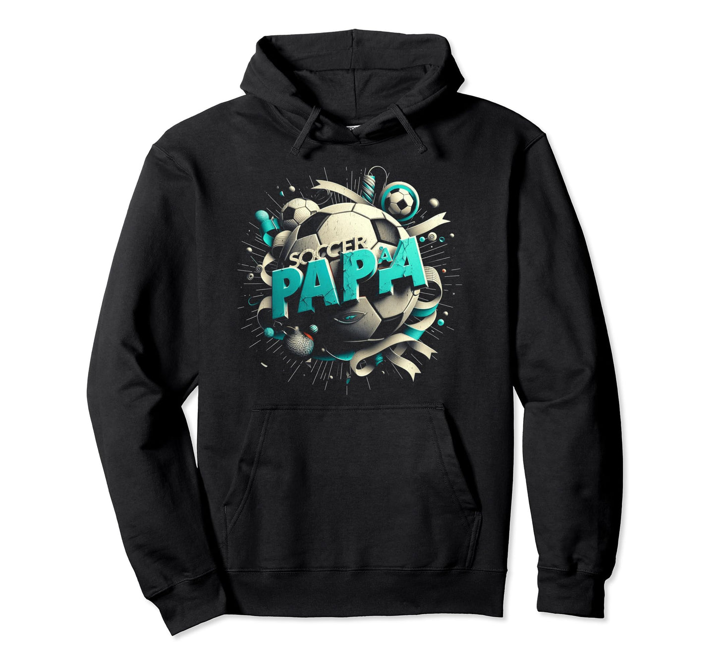 Soccer Papa Family Matching Dad Fathers Hoodie - Minimalist Print Unisex - T-Shirt, Sweatshirt, Hoodie