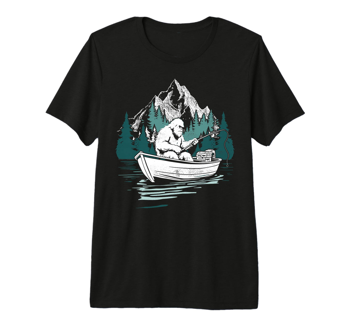 Bassquatch Sasquatch Fisher Bass Fishing T-Shirt - Unique Graphic Unisex - T-Shirt, Sweatshirt, Hoodie