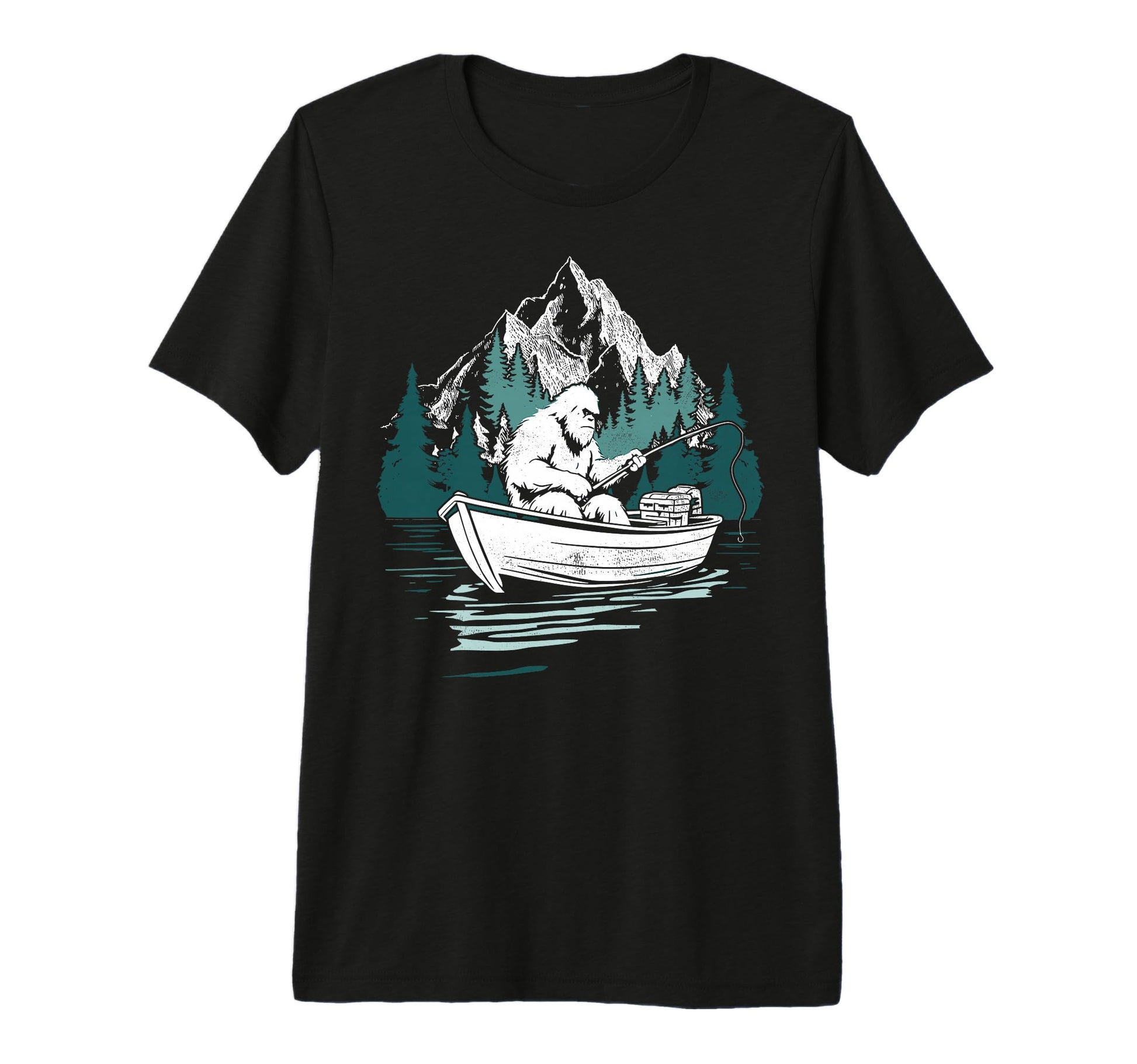 Bassquatch Sasquatch Fisher Bass Fishing T-Shirt - Unique Graphic Unisex - T-Shirt, Sweatshirt, Hoodie