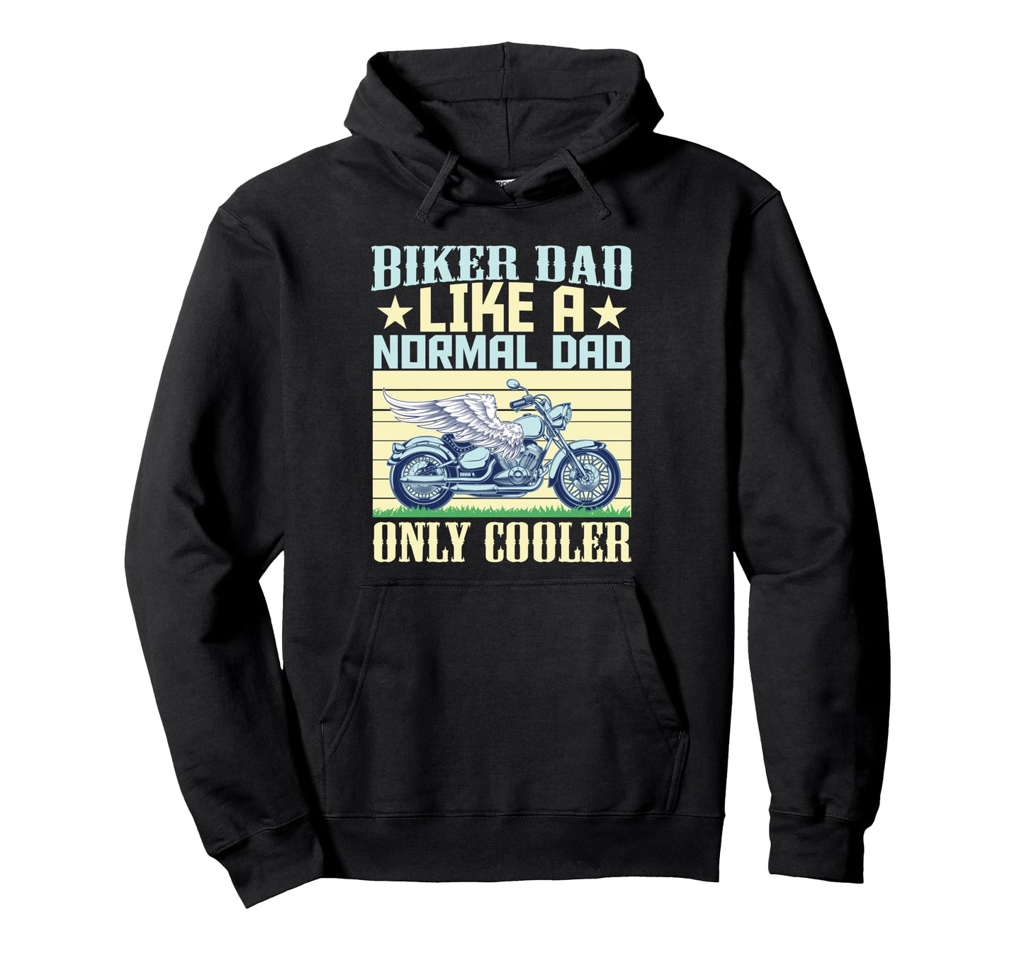 Biker Dad Like Normal Dad Only Cooler Hoodie - Unique Graphic Men Women - T-Shirt, Sweatshirt, Hoodie