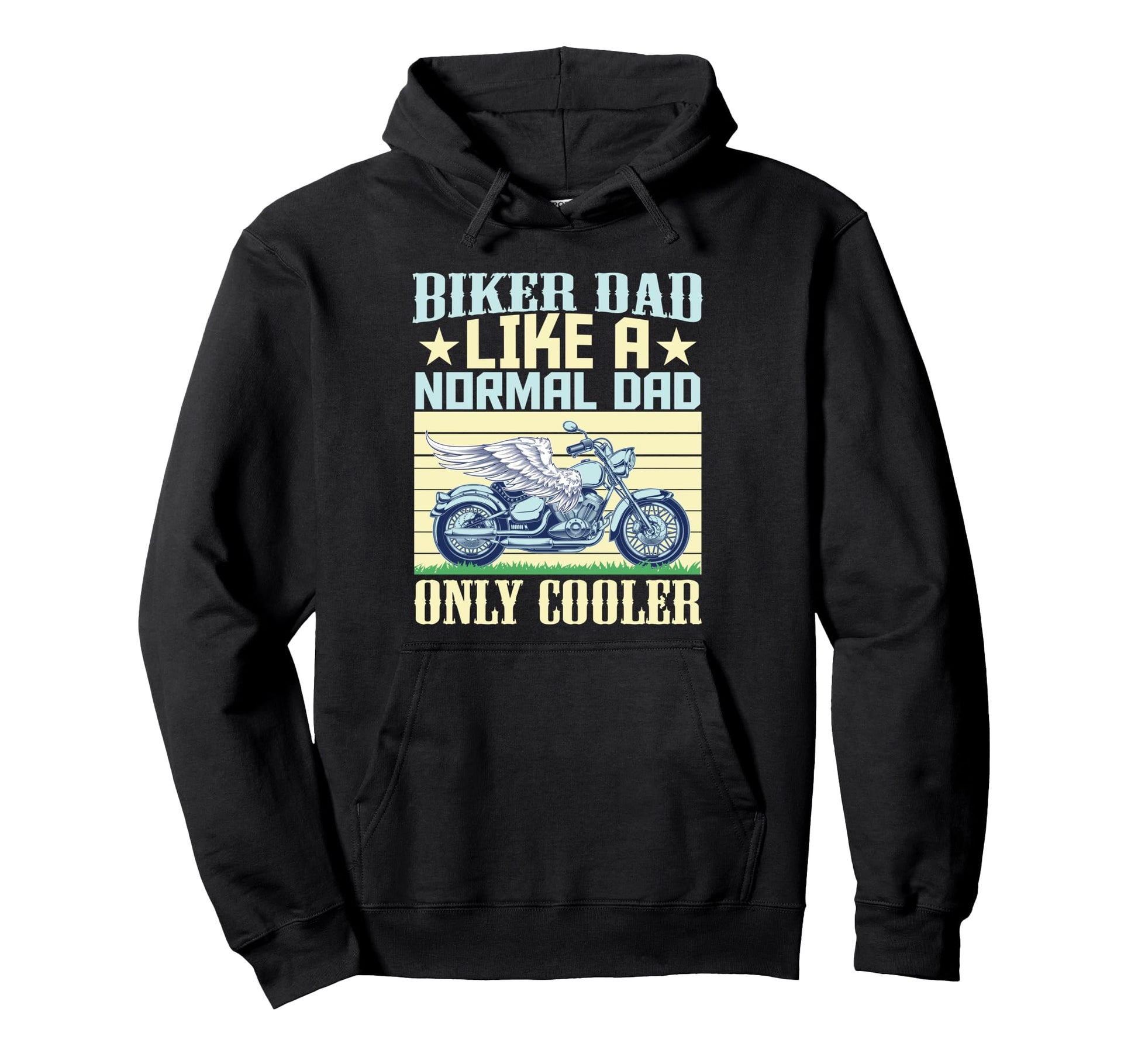 Biker Dad Like Normal Dad Only Cooler Hoodie - Unique Graphic Men Women - T-Shirt, Sweatshirt, Hoodie