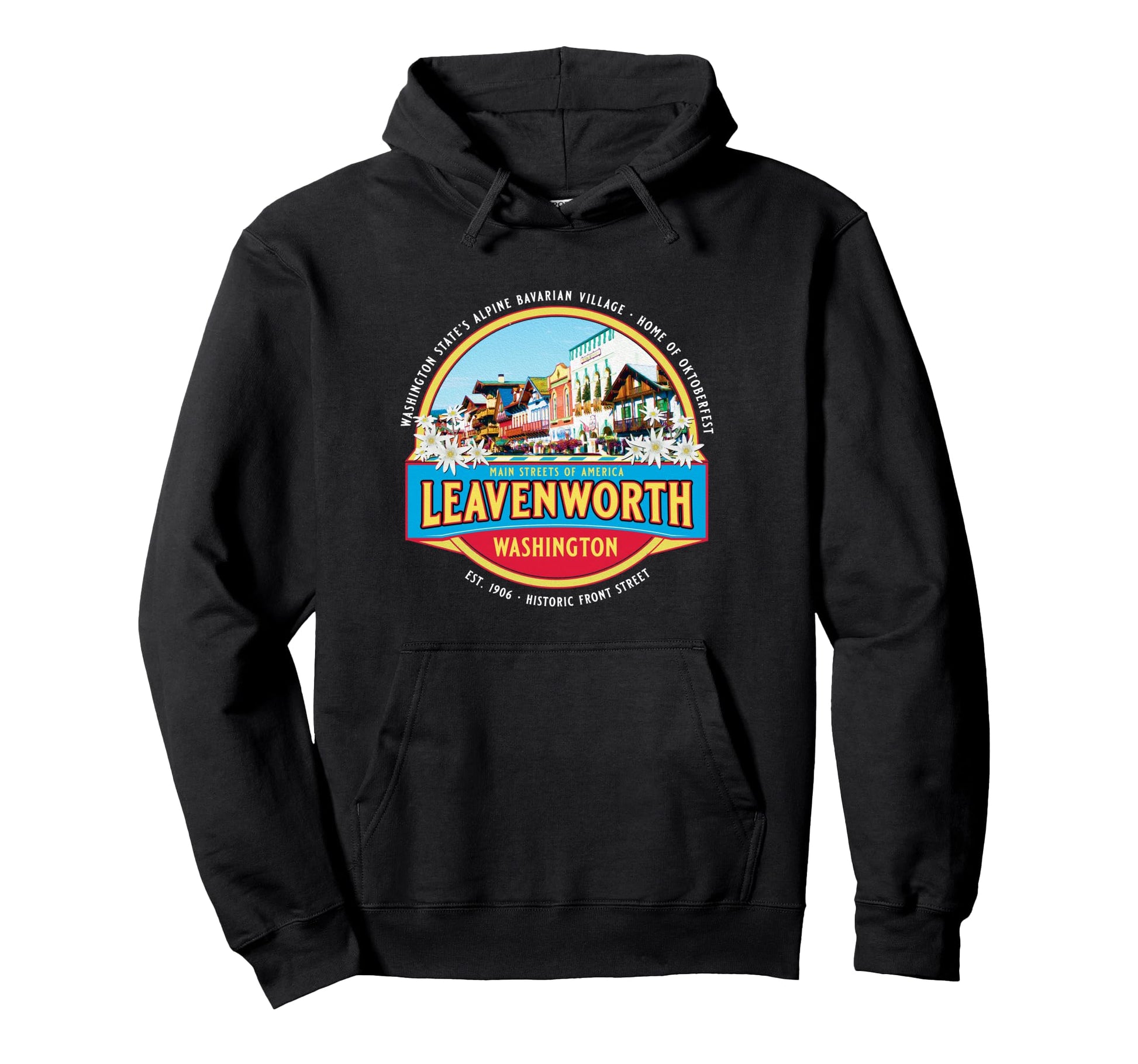 Historic Leavenworth Washington Bavarian Hoodie - Minimalist Print Unisex - T-Shirt, Sweatshirt, Hoodie