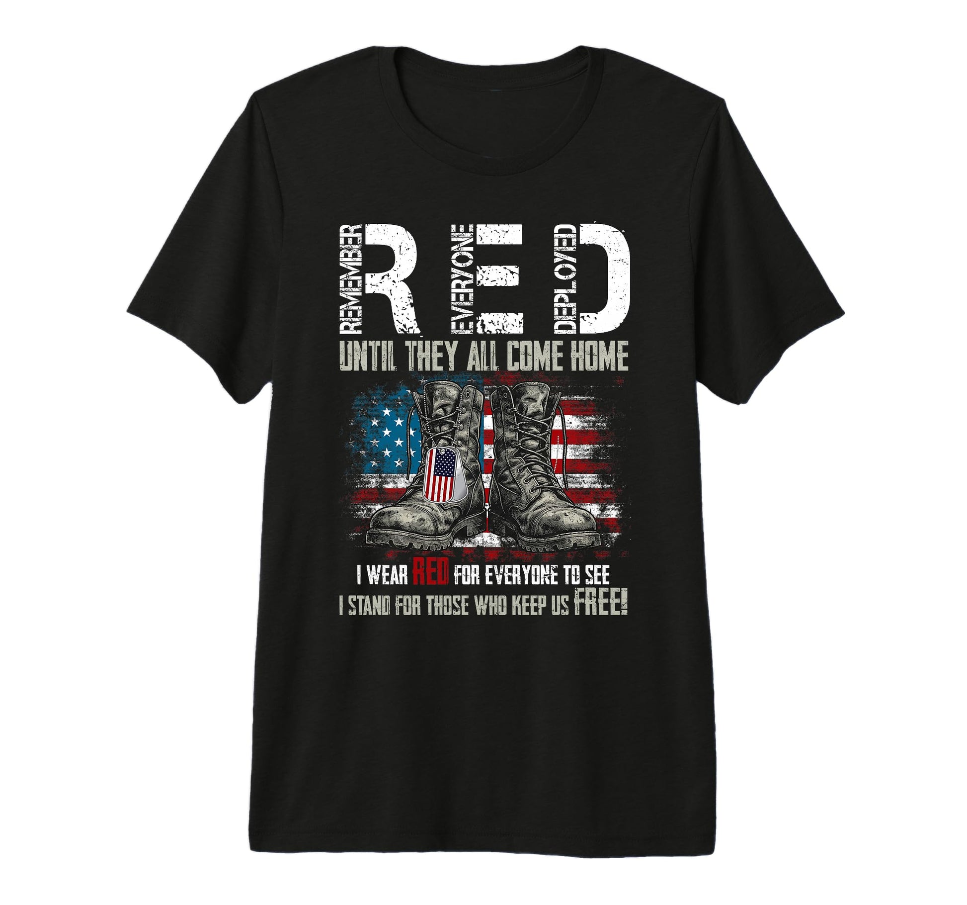 Friday We Wear Red Military R E D T-Shirt - Aesthetic Graphic for Adults - T-Shirt, Sweatshirt, Hoodie
