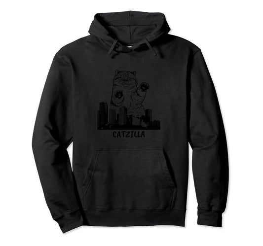 Catzilla Kitty Cat Pop Culture Hoodie - Unique Graphic Unisex - T-Shirt, Sweatshirt, Hoodie