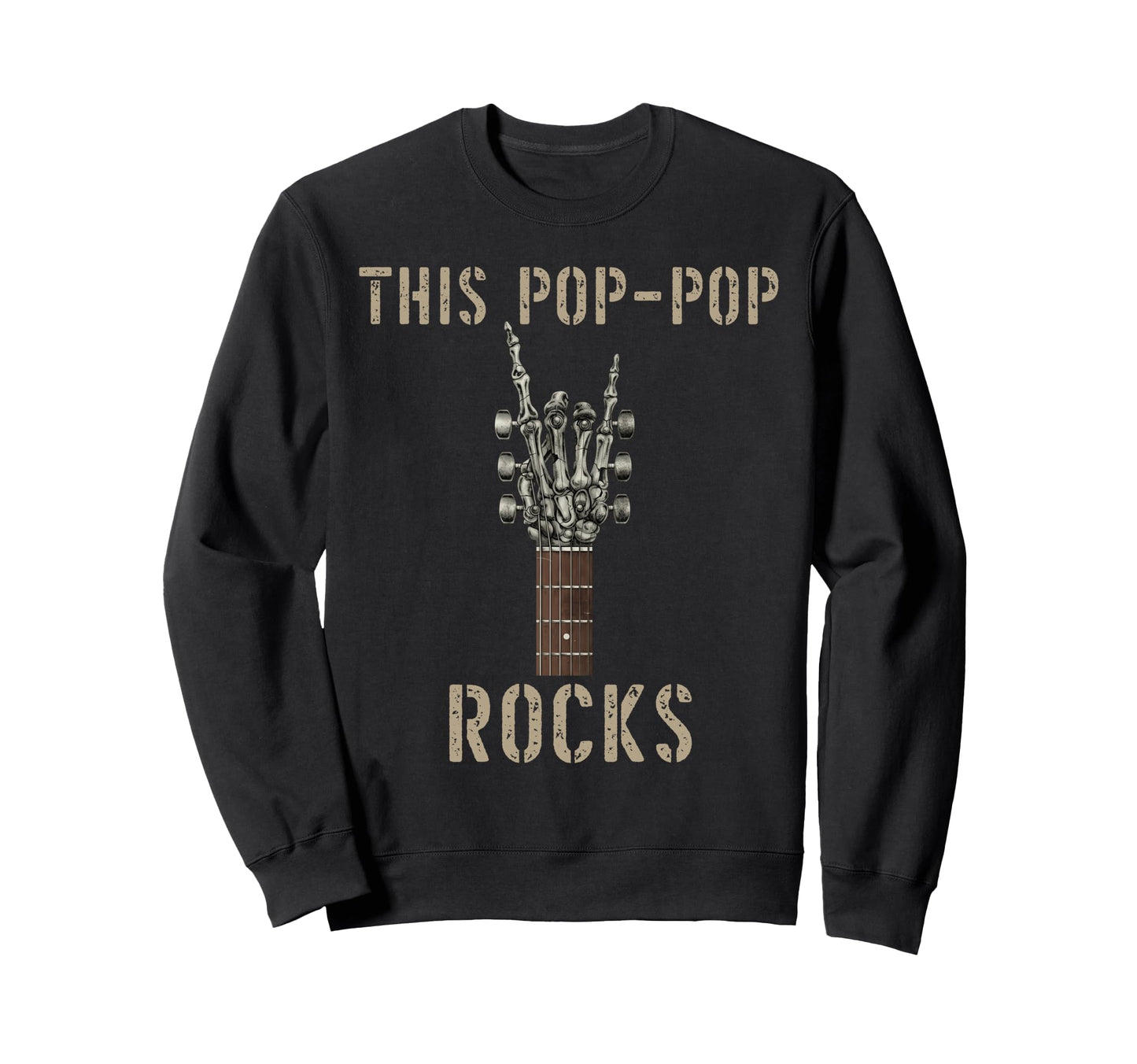 This Pop Pop Rocks Skeleton Hand Sweatshirt - Custom Art Print Men Women - T-Shirt, Sweatshirt, Hoodie