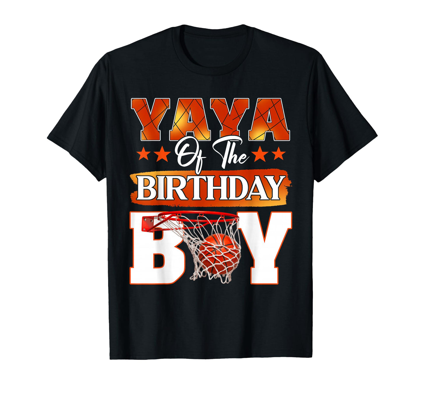 Basketball Yaya Birthday Family Matching T-Shirt - Trendy Graphic Unisex - T-Shirt, Sweatshirt, Hoodie