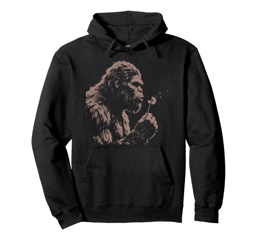 Blowing Wishes Funny Bigfoot Blowing Hoodie - Streetwear Style Unisex - T-Shirt, Sweatshirt, Hoodie