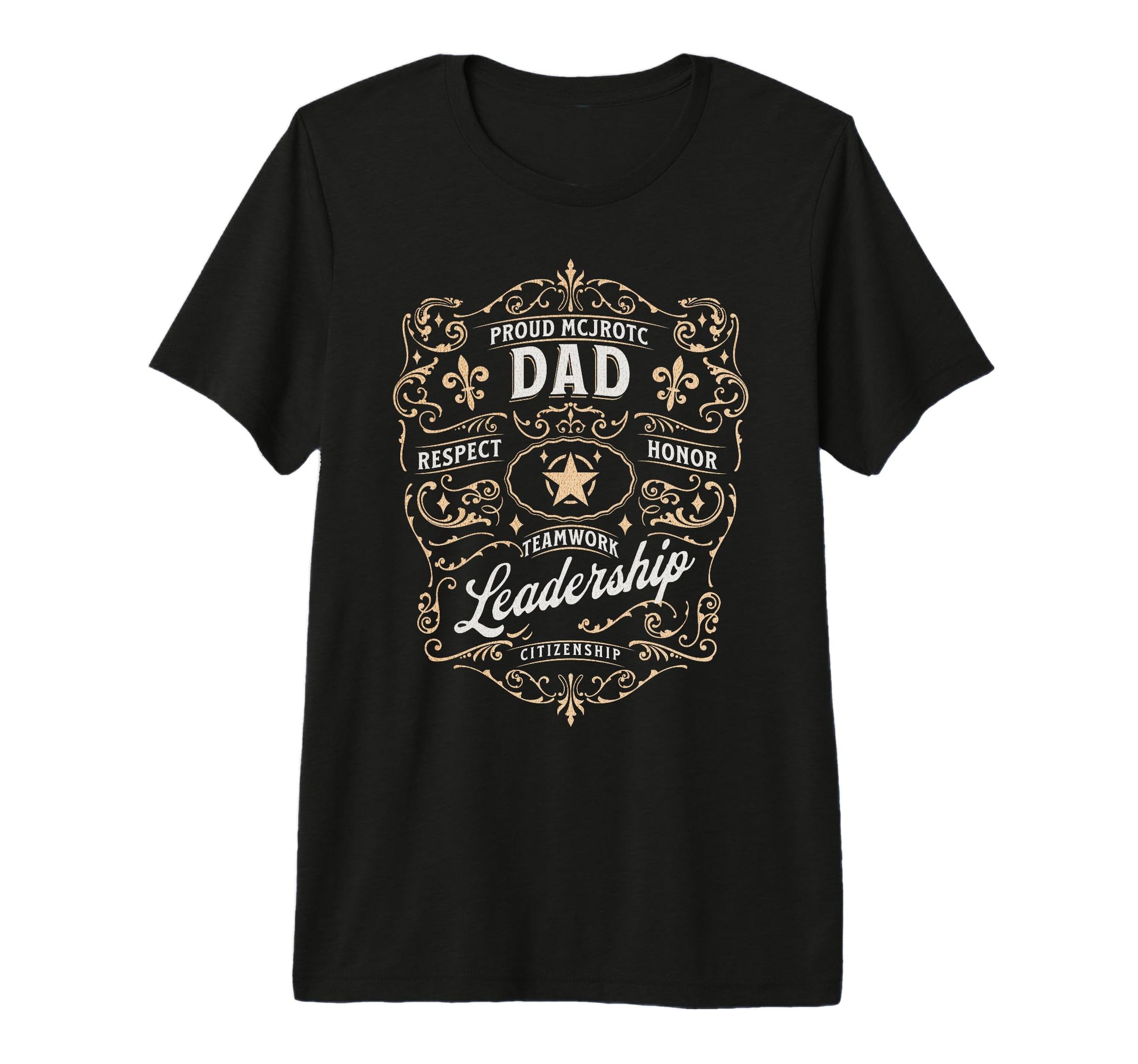 Mens Proud Mcjrotc Dad Us Military T-Shirt - Fun Novelty Design for Adults - T-Shirt, Sweatshirt, Hoodie