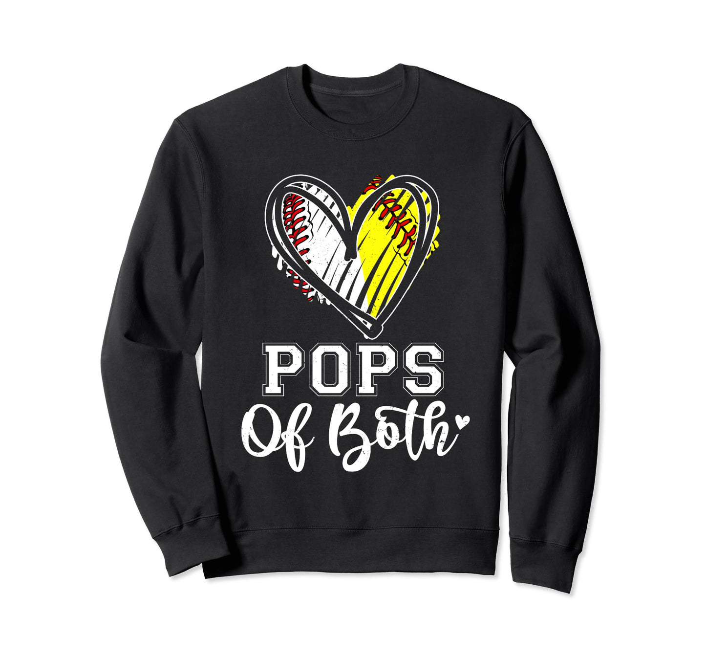 Pops Both Baseball Softball Sweatshirt - Aesthetic Graphic for Adults - T-Shirt, Sweatshirt, Hoodie