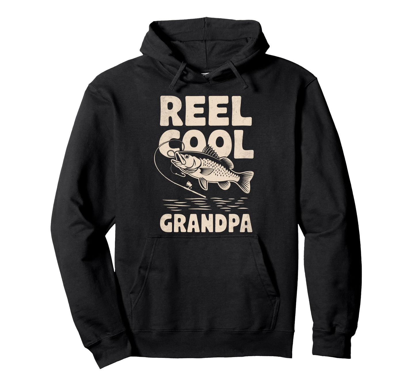 Reel Grandpa Fisherman Grandad Bass Hoodie - Custom Art Print Unisex - T-Shirt, Sweatshirt, Hoodie
