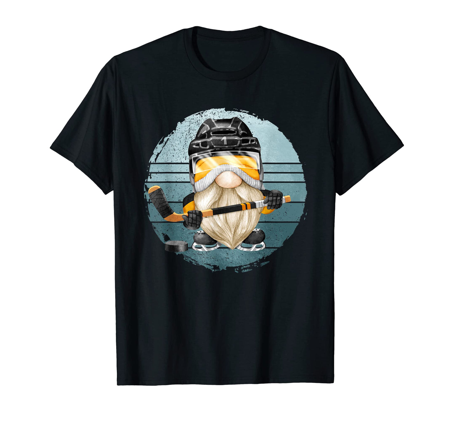 Ice Hockey Dad Winter Gnome Grandpa T-Shirt - Custom Art Print for Adults - T-Shirt, Sweatshirt, Hoodie