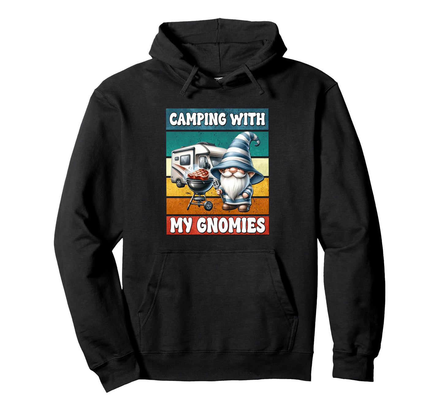 Camper Dad Grilling Gnome Funny Hoodie - Aesthetic Graphic Men Women - T-Shirt, Sweatshirt, Hoodie