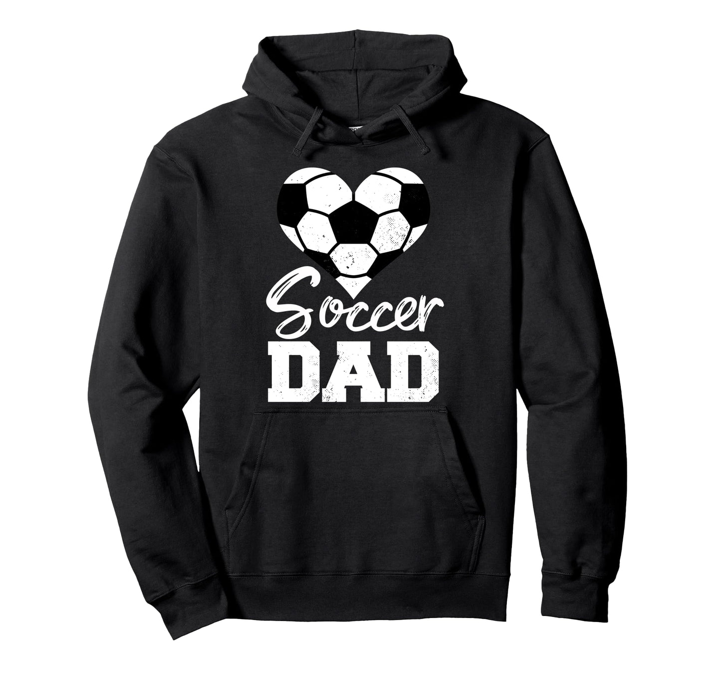 Soccer Dad Heart Funny Heartfelt Love Hoodie - Unique Graphic Men Women - T-Shirt, Sweatshirt, Hoodie