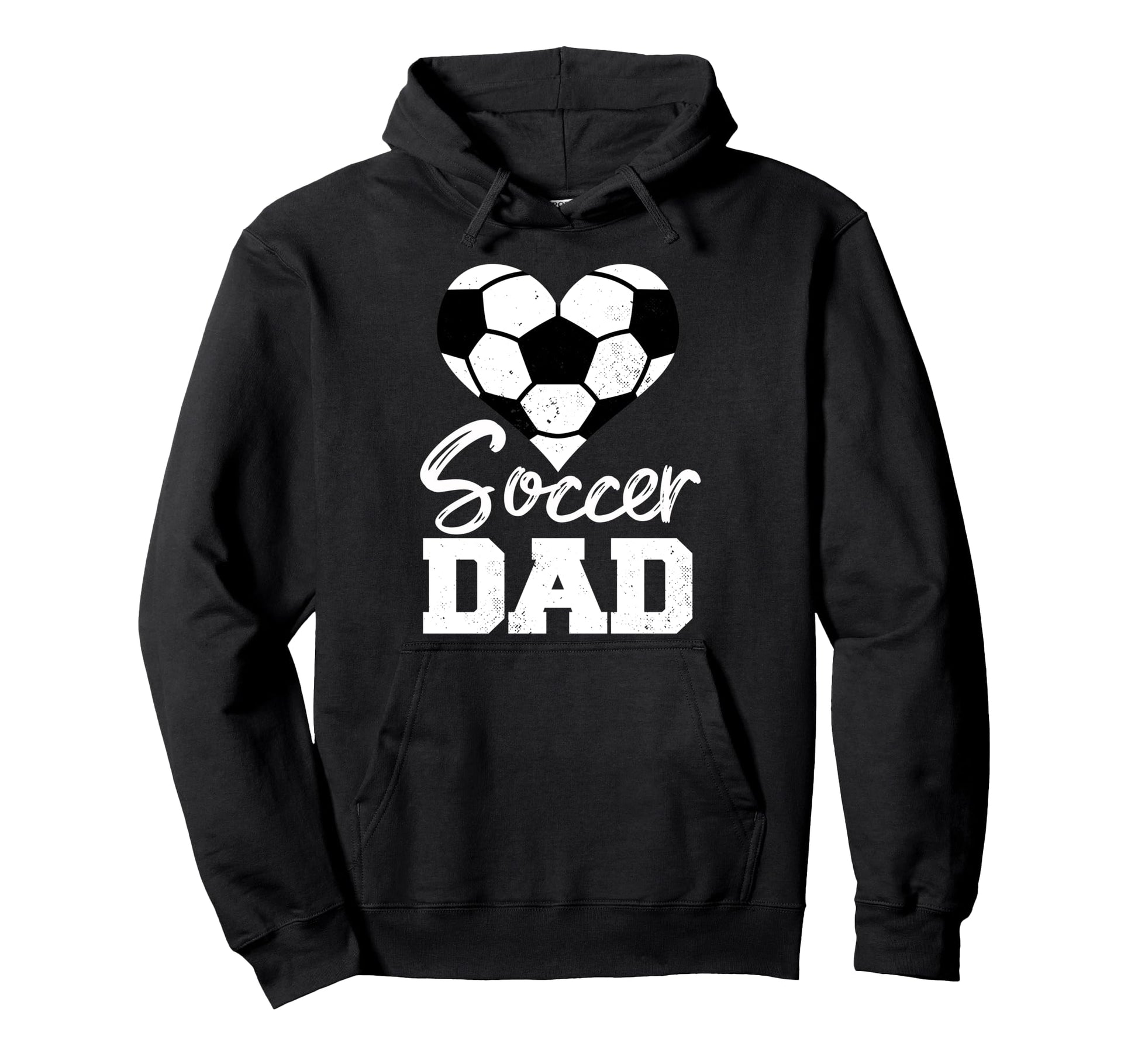 Soccer Dad Heart Funny Heartfelt Love Hoodie - Unique Graphic Men Women - T-Shirt, Sweatshirt, Hoodie
