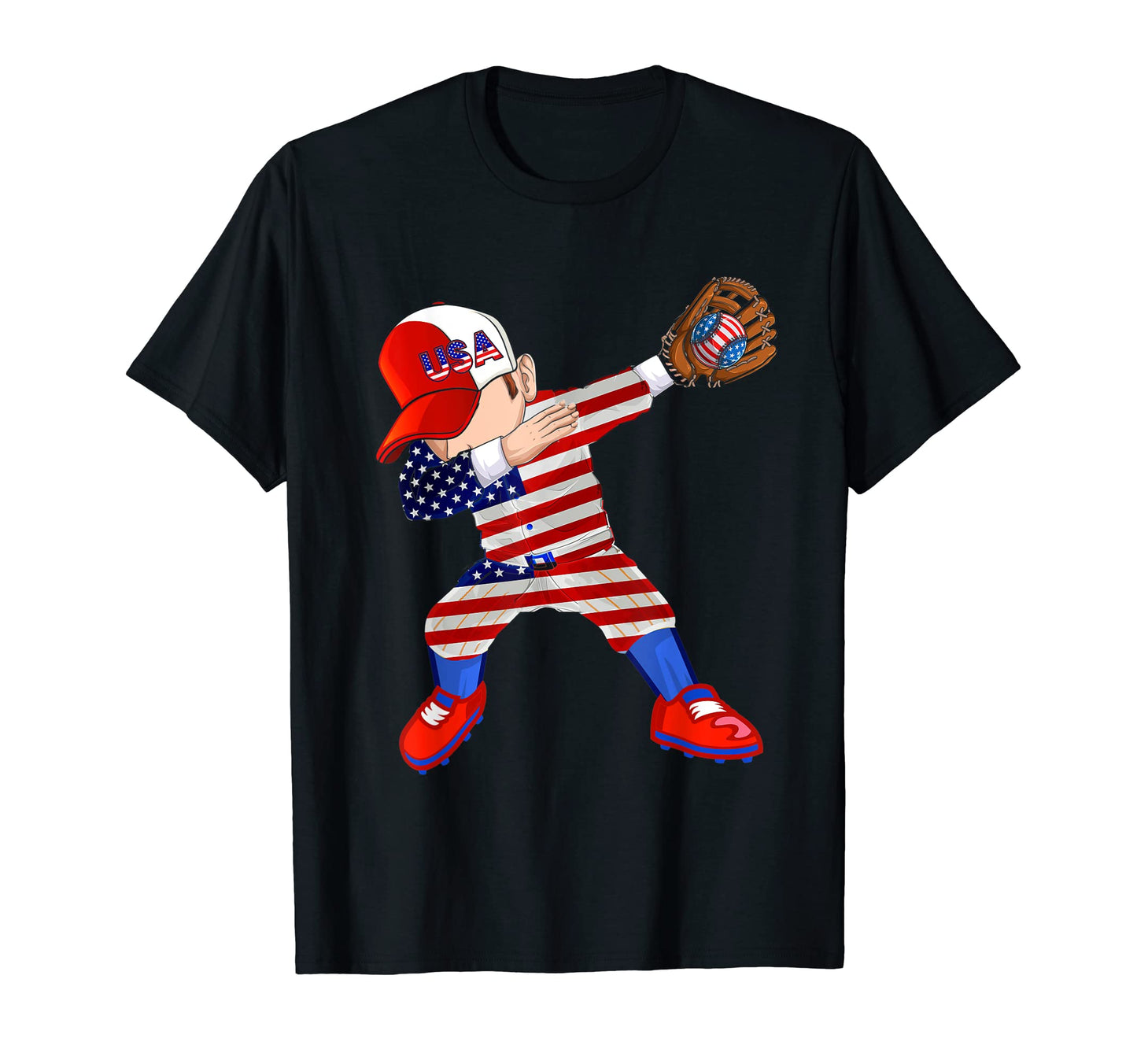 Dabbing Baseball Player Lover American T-Shirt - Minimalist Print Unisex - T-Shirt, Sweatshirt, Hoodie