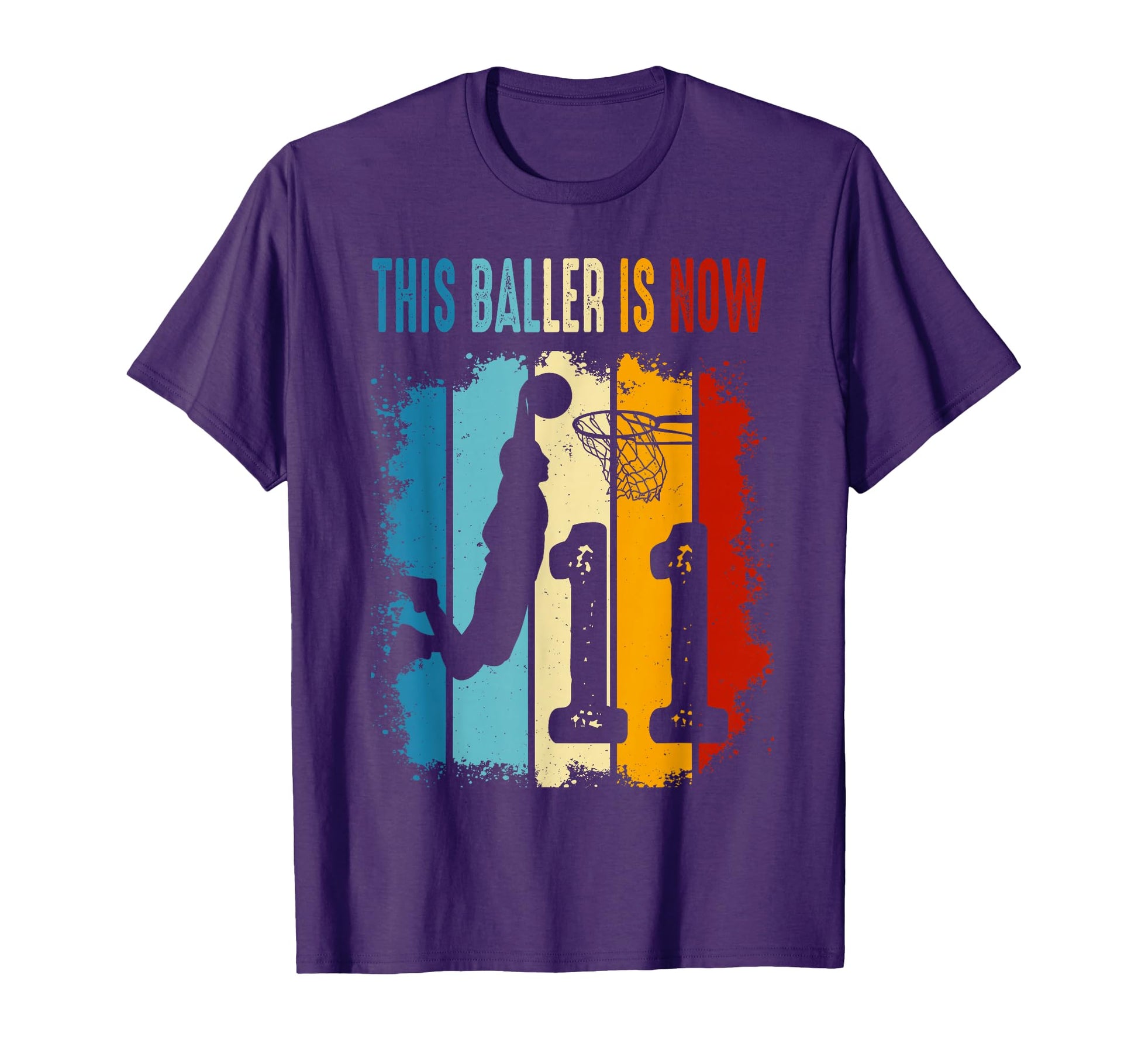 11 Year Old Basketball 11Th Birthday T-Shirt - Graphic Print Men Women - T-Shirt, Sweatshirt, Hoodie
