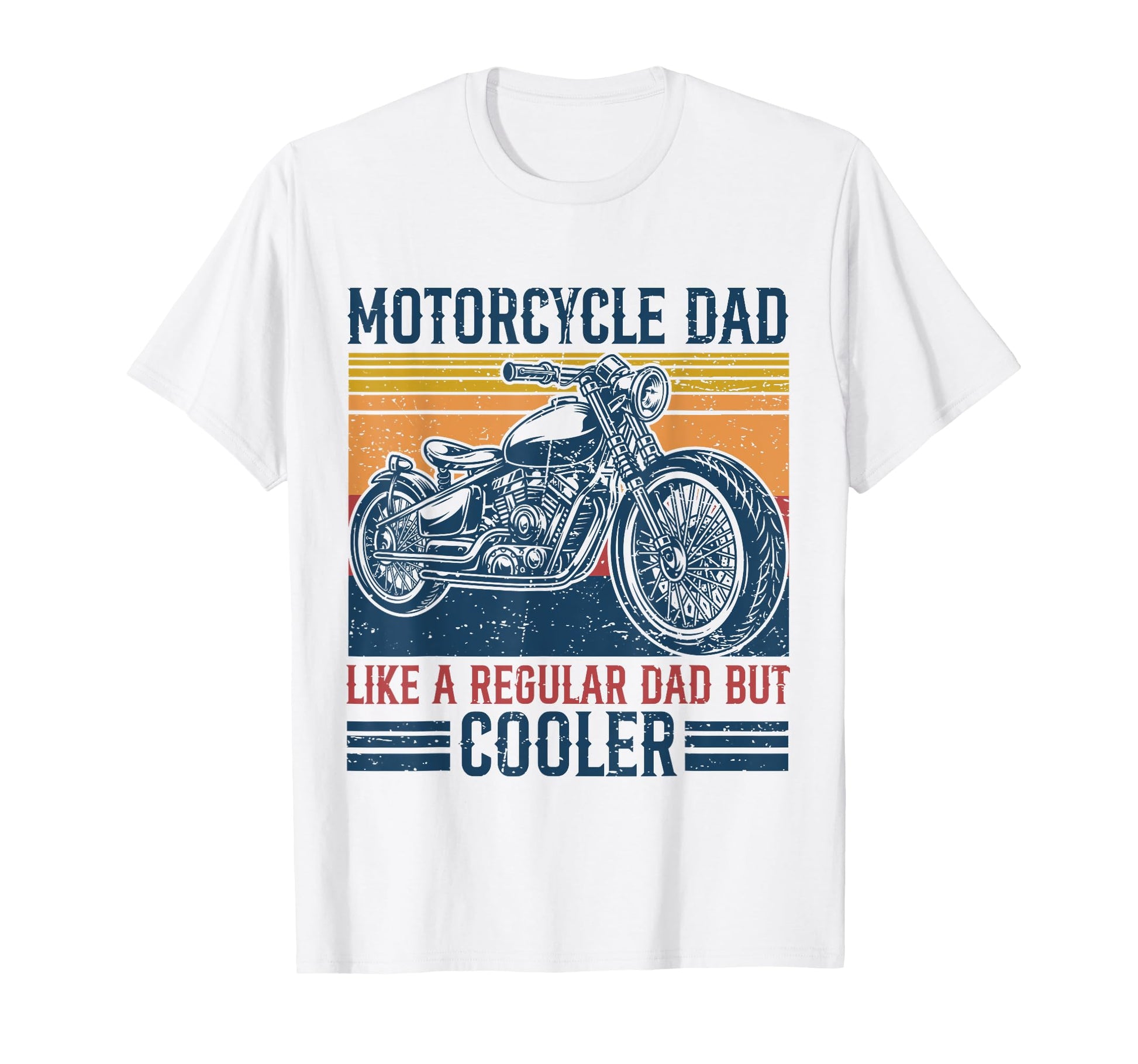 Mens Motorcycle Biker Dad Is Cooler T-Shirt - Custom Art Print for Adults - T-Shirt, Sweatshirt, Hoodie