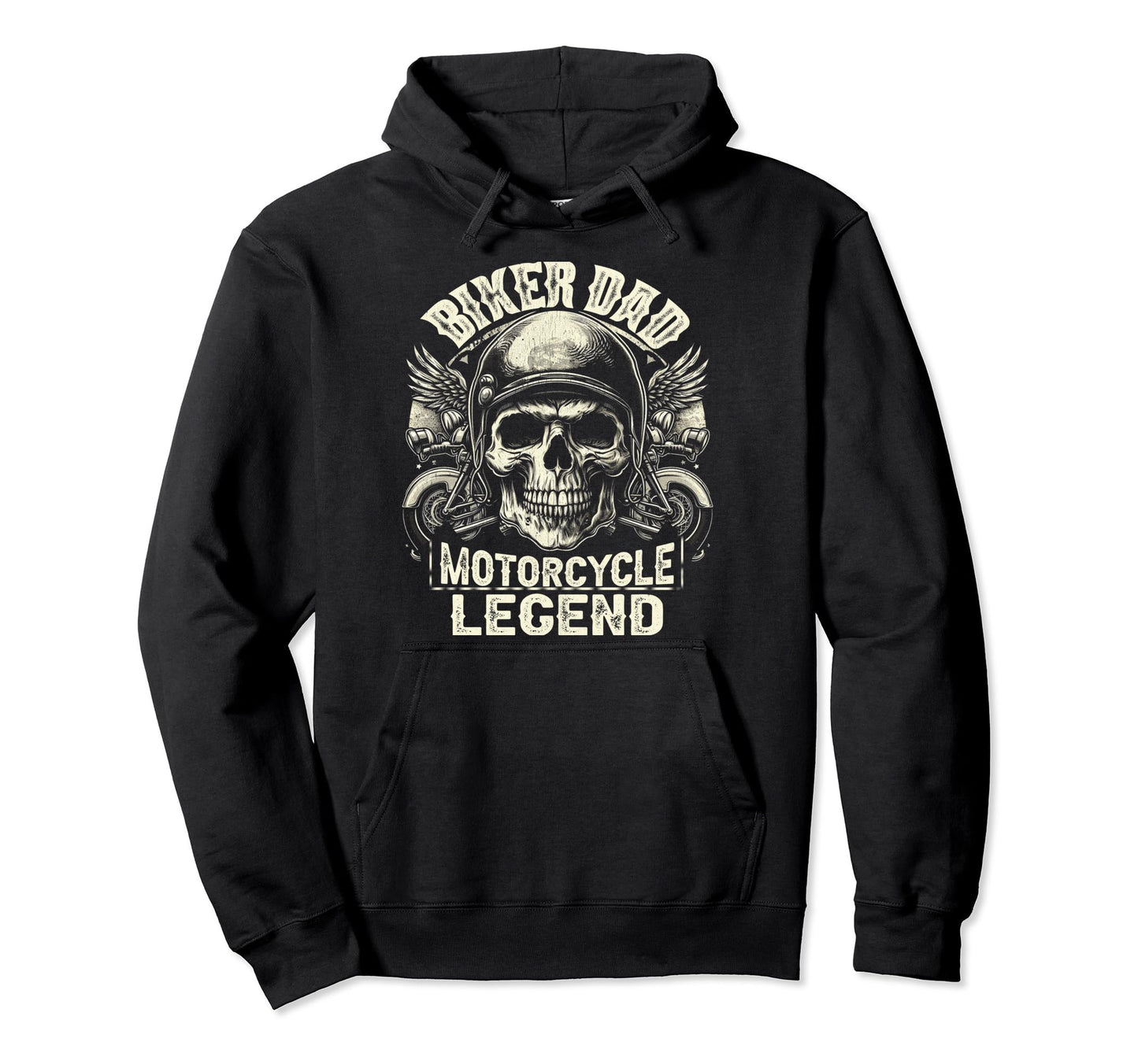 Biker Dad Motorcycle Legend Dad Hoodie - Casual Everyday Wear Men Women - T-Shirt, Sweatshirt, Hoodie