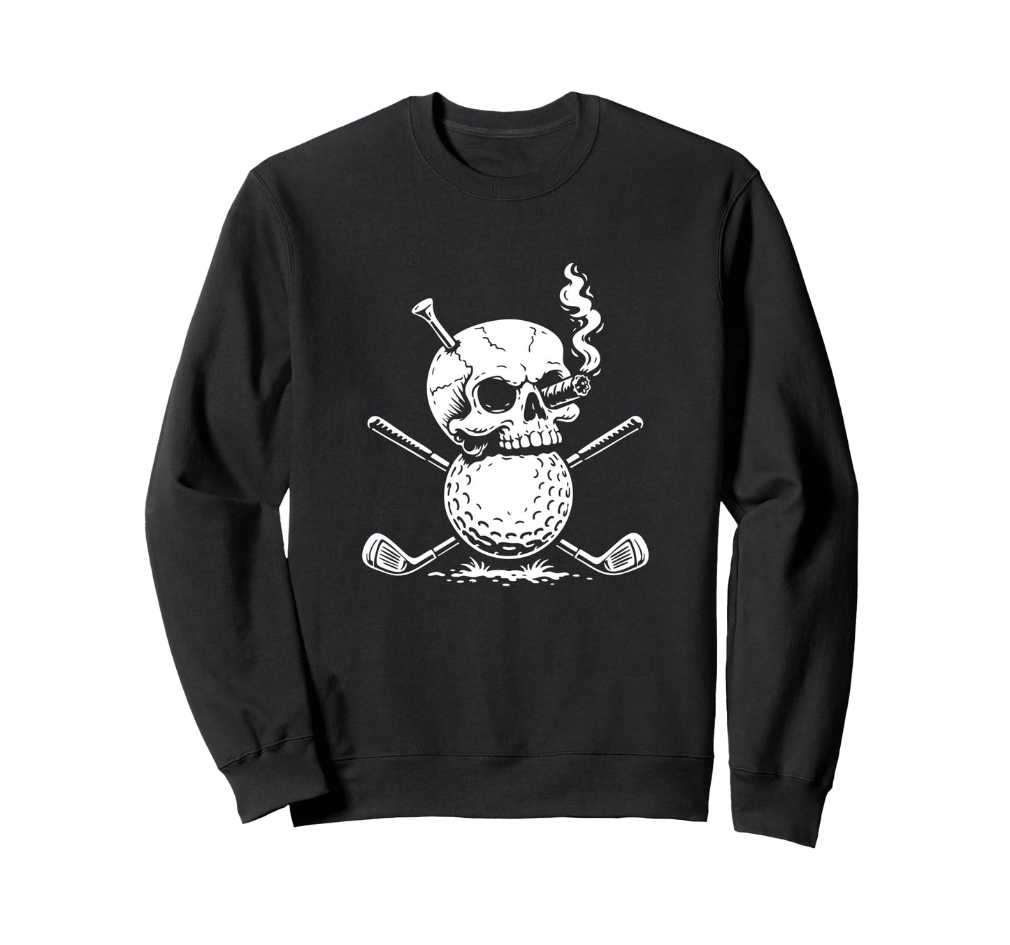 Golf Lover Skull Crossed Golf Sweatshirt - Casual Everyday Wear Men Women - T-Shirt, Sweatshirt, Hoodie