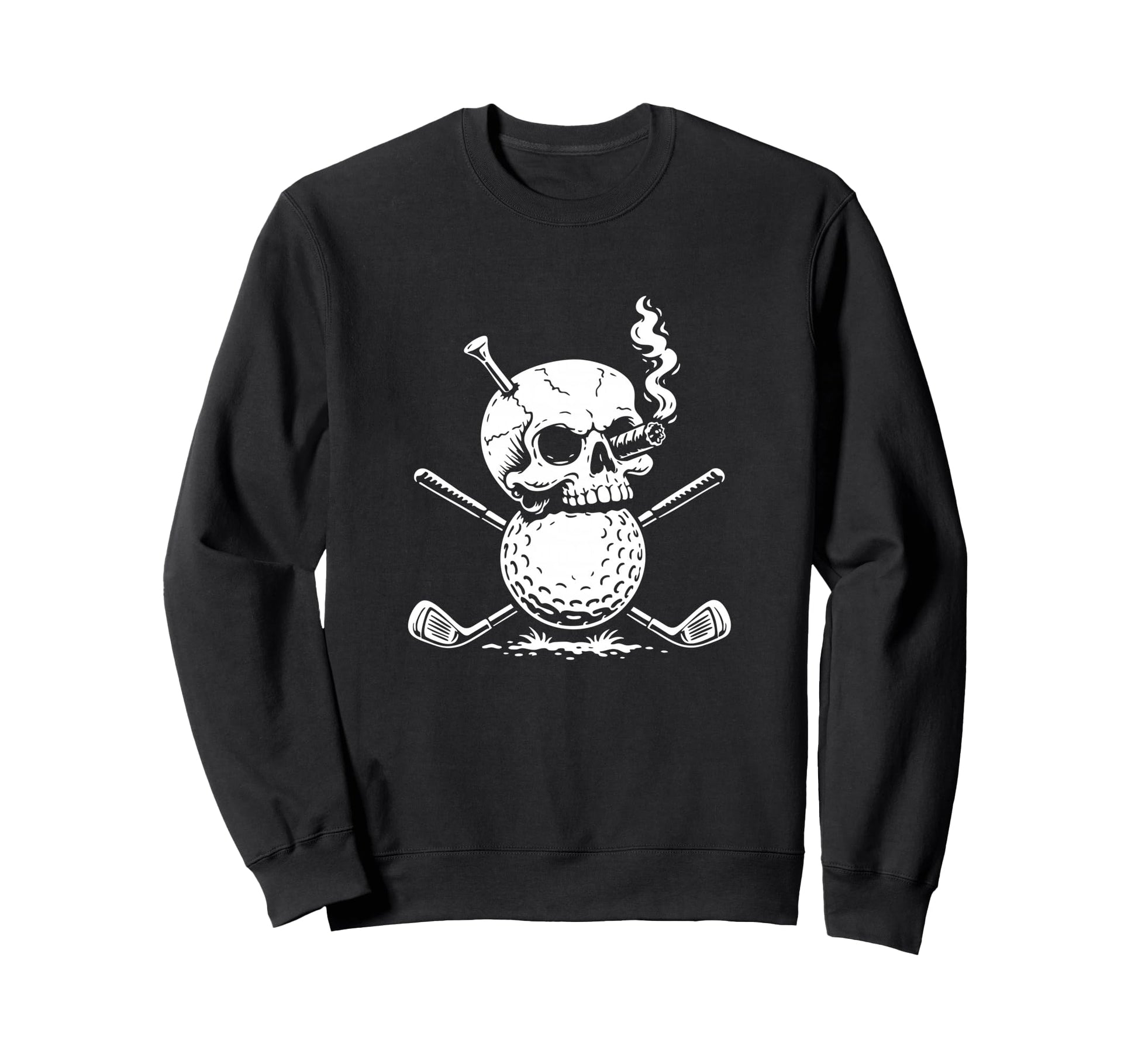 Golf Lover Skull Crossed Golf Sweatshirt - Casual Everyday Wear Men Women - T-Shirt, Sweatshirt, Hoodie
